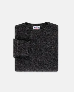 CHARCOAL SHAGGY DOG CREWNECK SWEATER