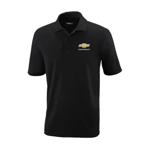 Chevrolet Gold Bowtie Black Performance Pique Polo
