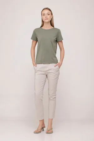 Classic White With Brown Stripes Pants