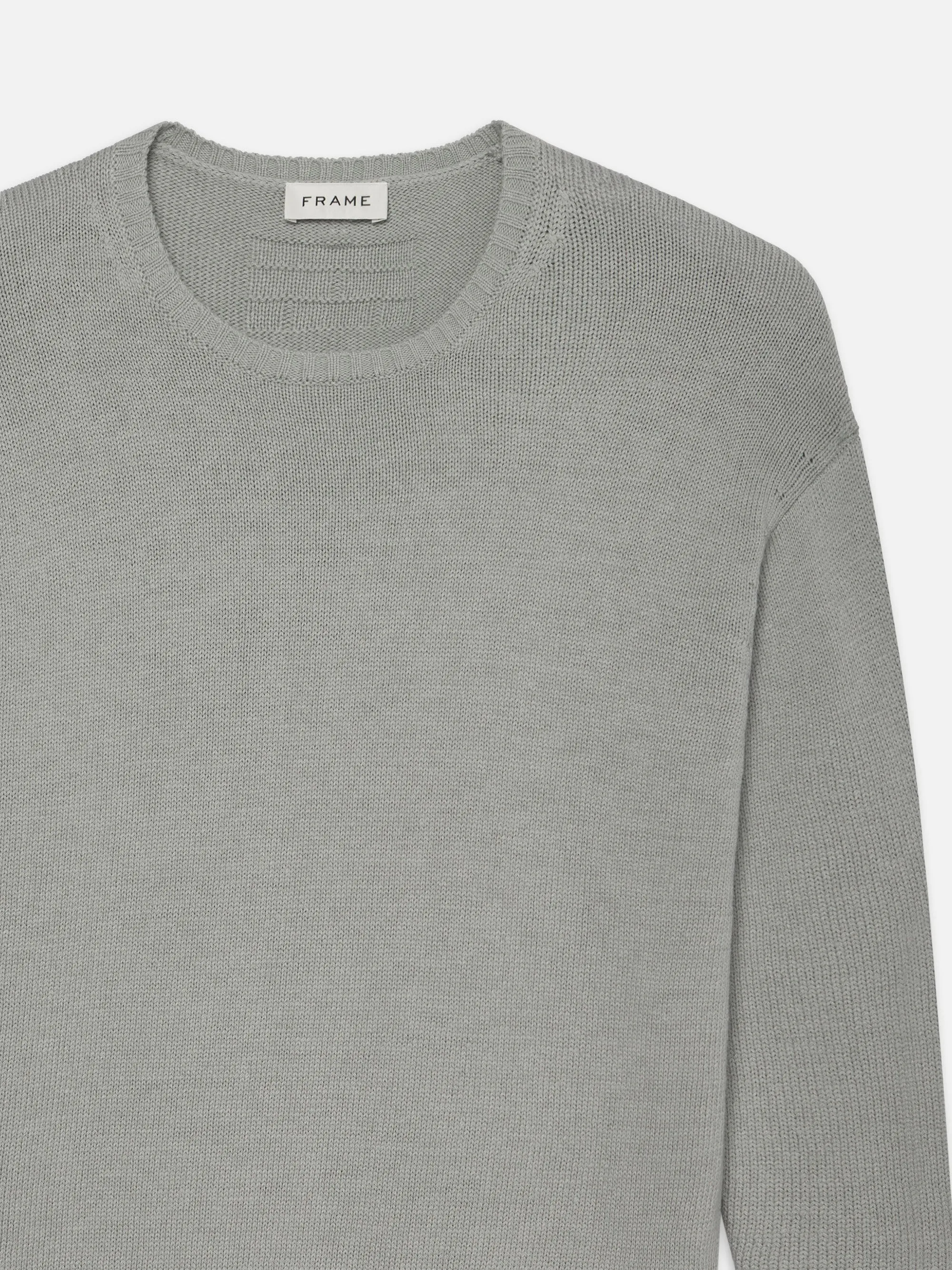 Cotton Silk Sweater -- Grey Blue