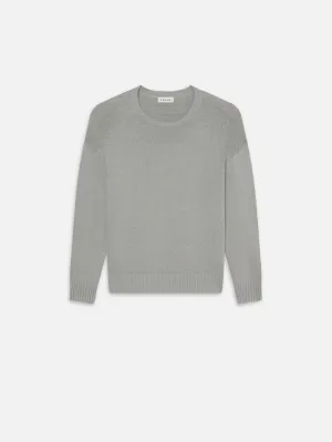 Cotton Silk Sweater -- Grey Blue