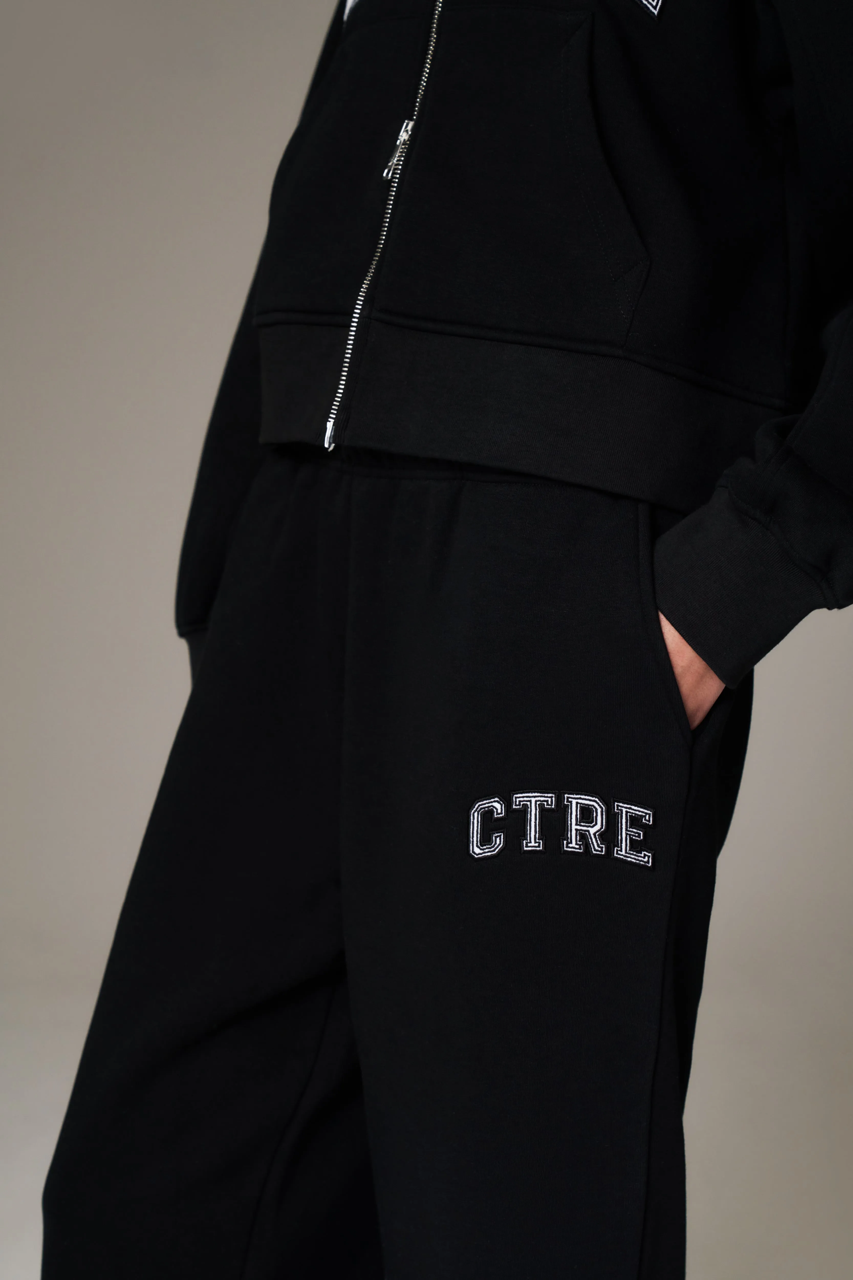 CTRE WIDE LEG JOGGERS - BLACK