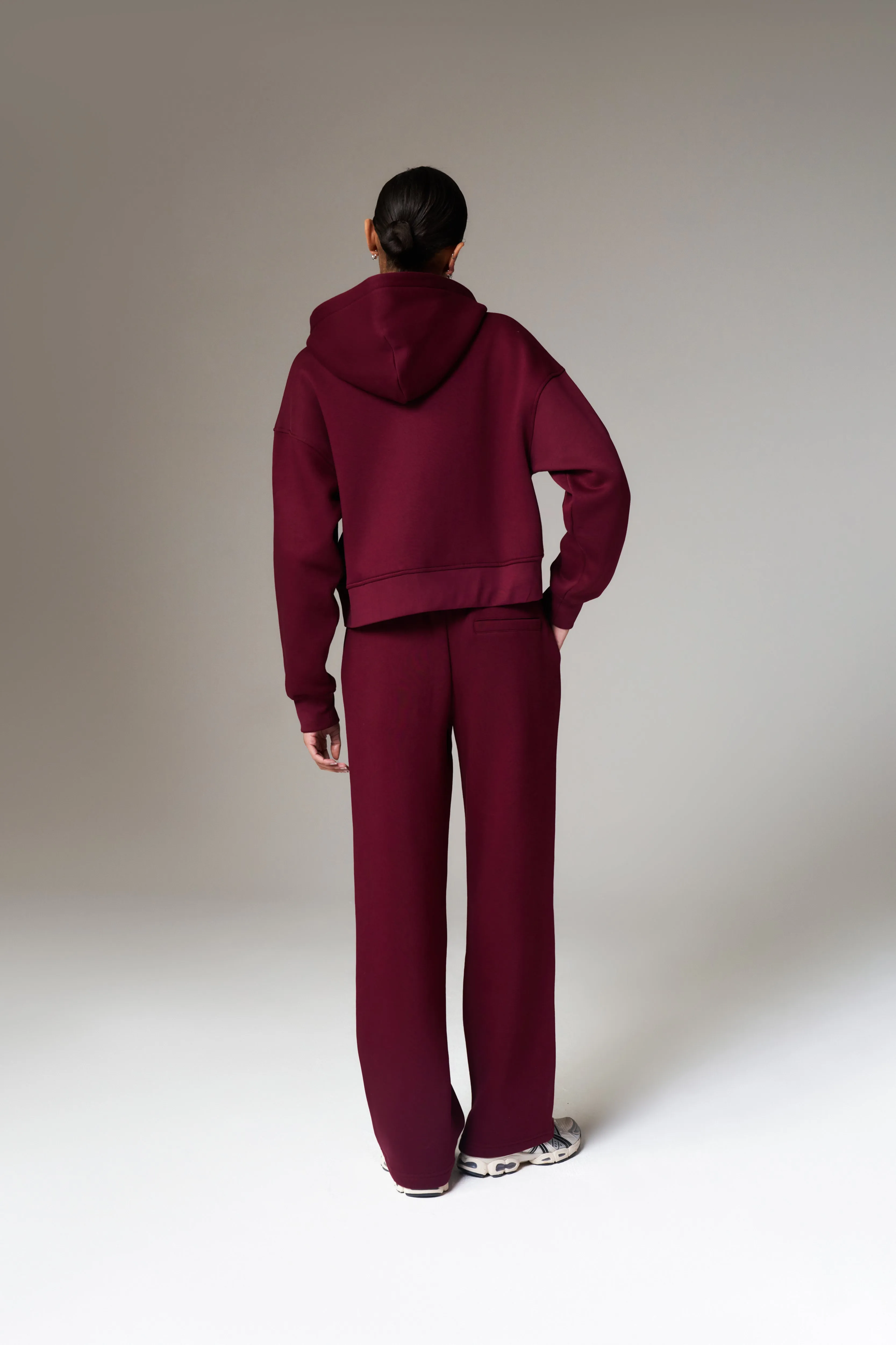 CTRE WIDE LEG JOGGERS - BURGUNDY