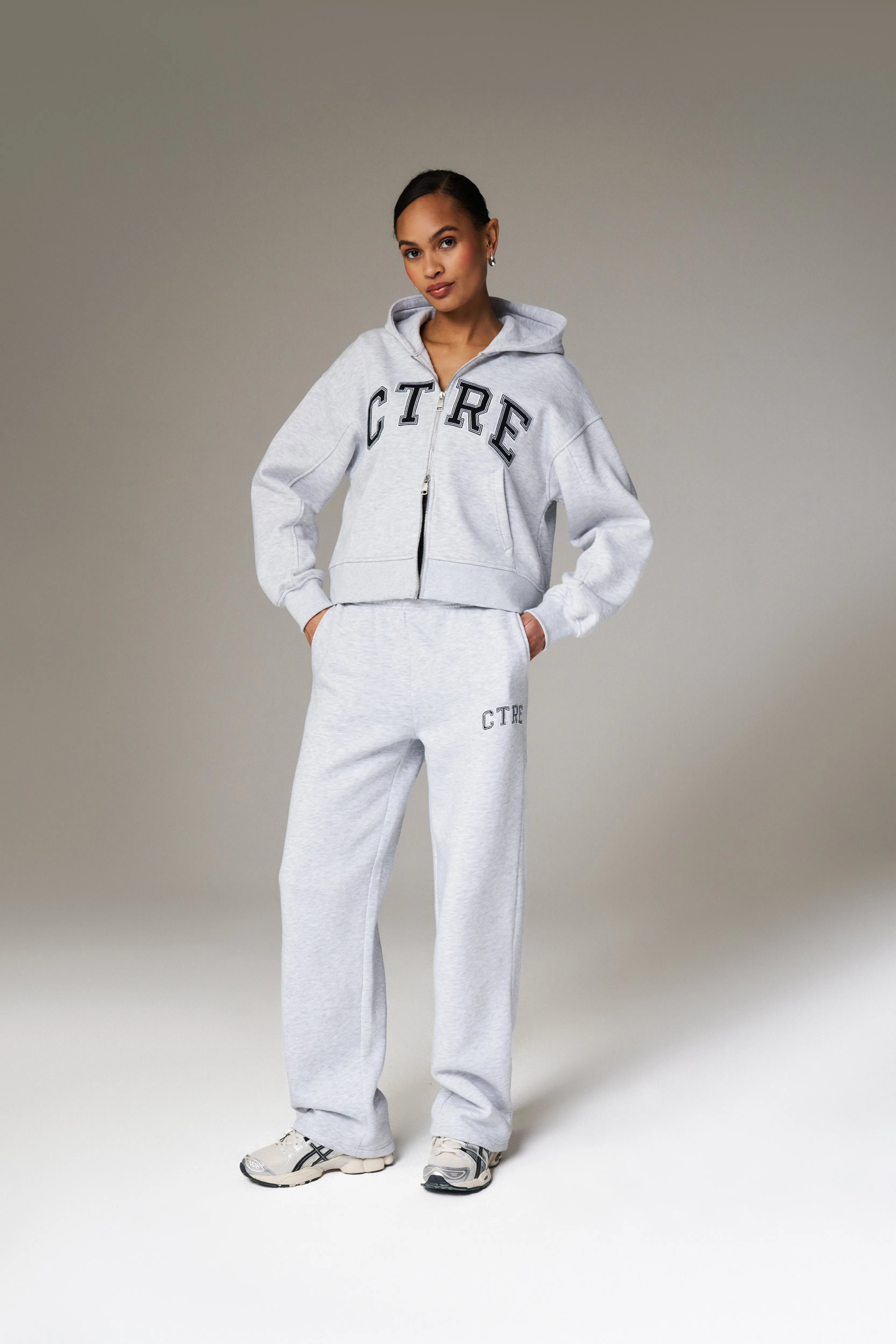 CTRE WIDE LEG JOGGERS - GREY MARL