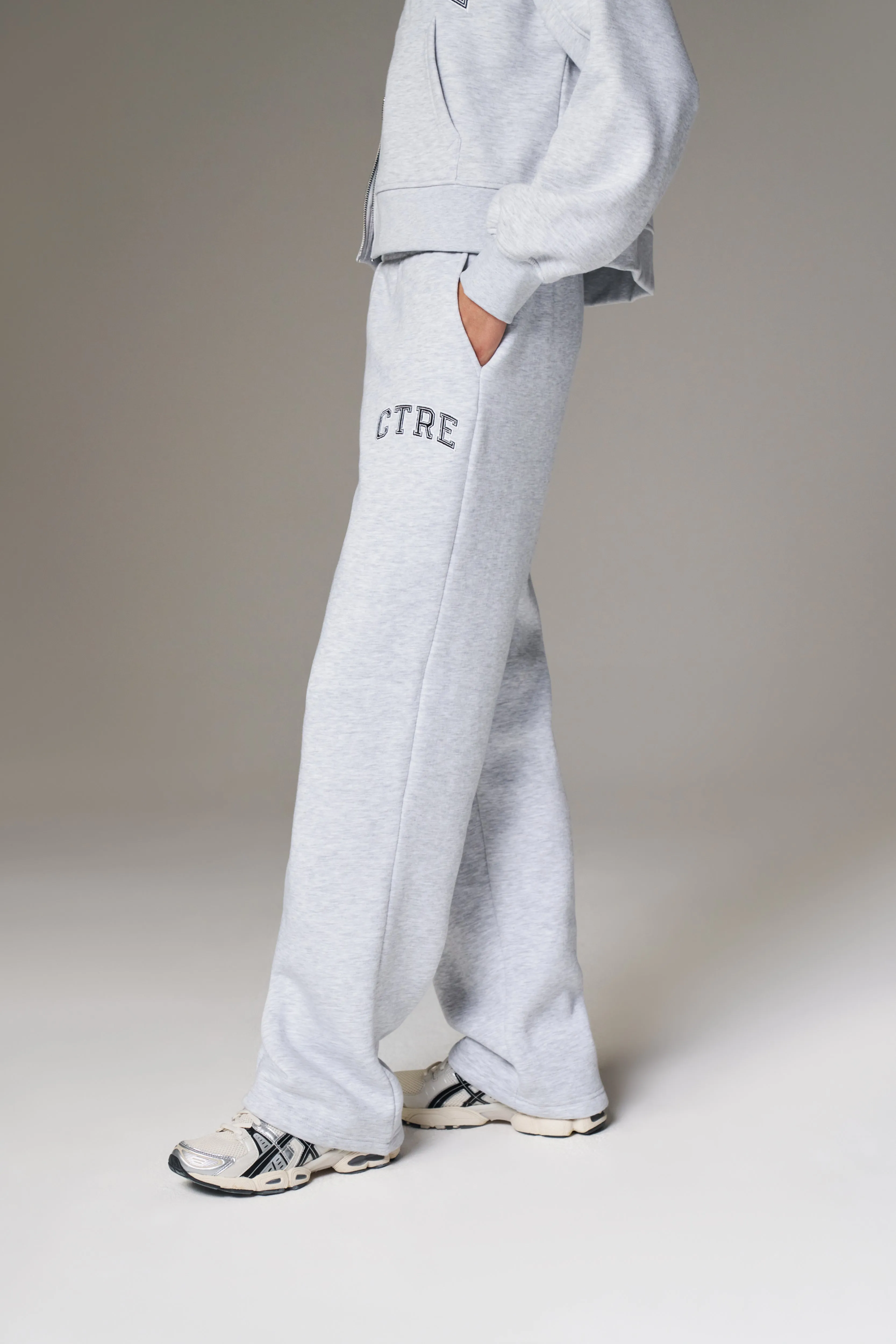CTRE WIDE LEG JOGGERS - GREY MARL