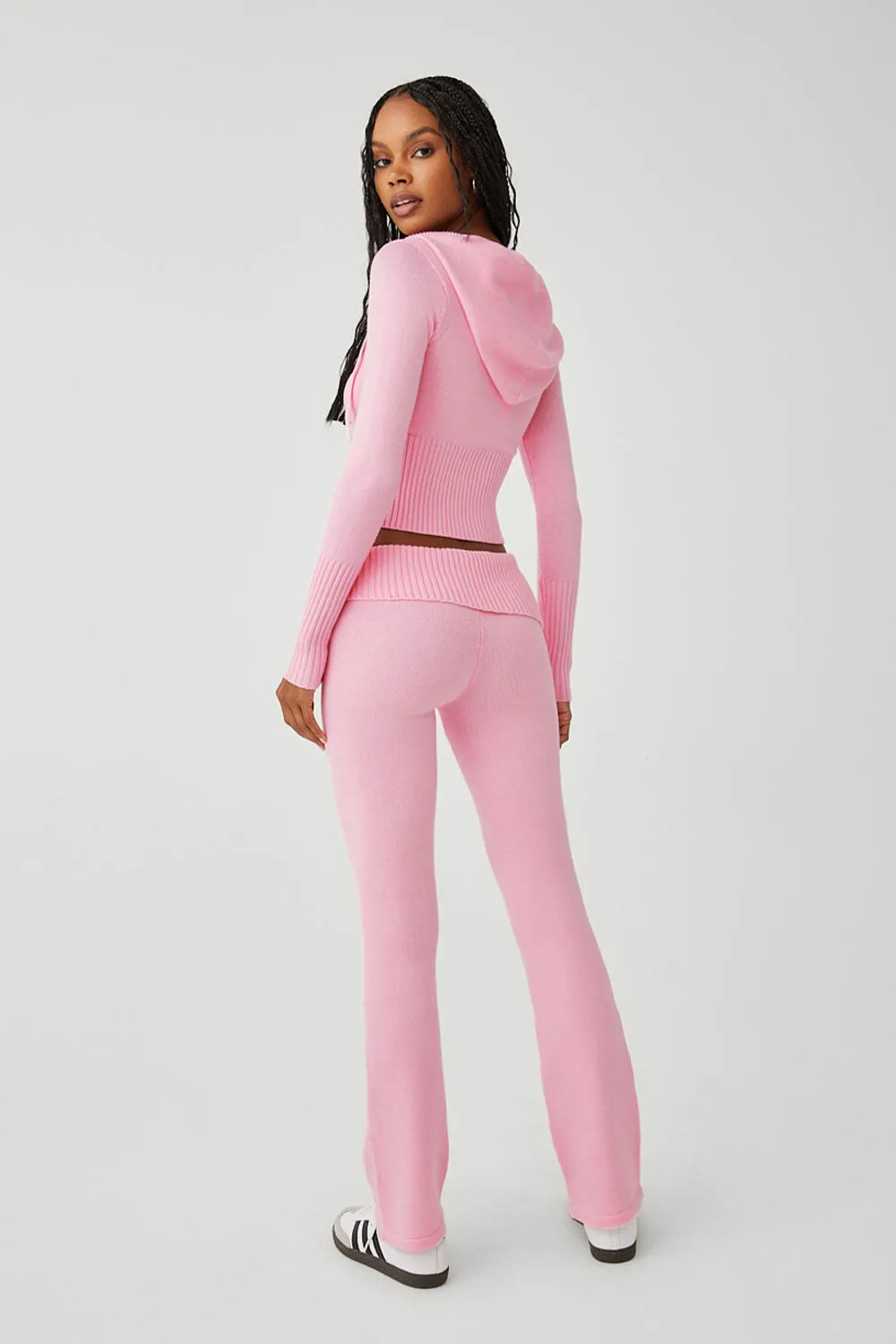 Fleur Cloud Knit Low Rise Pant - Valentine Pink