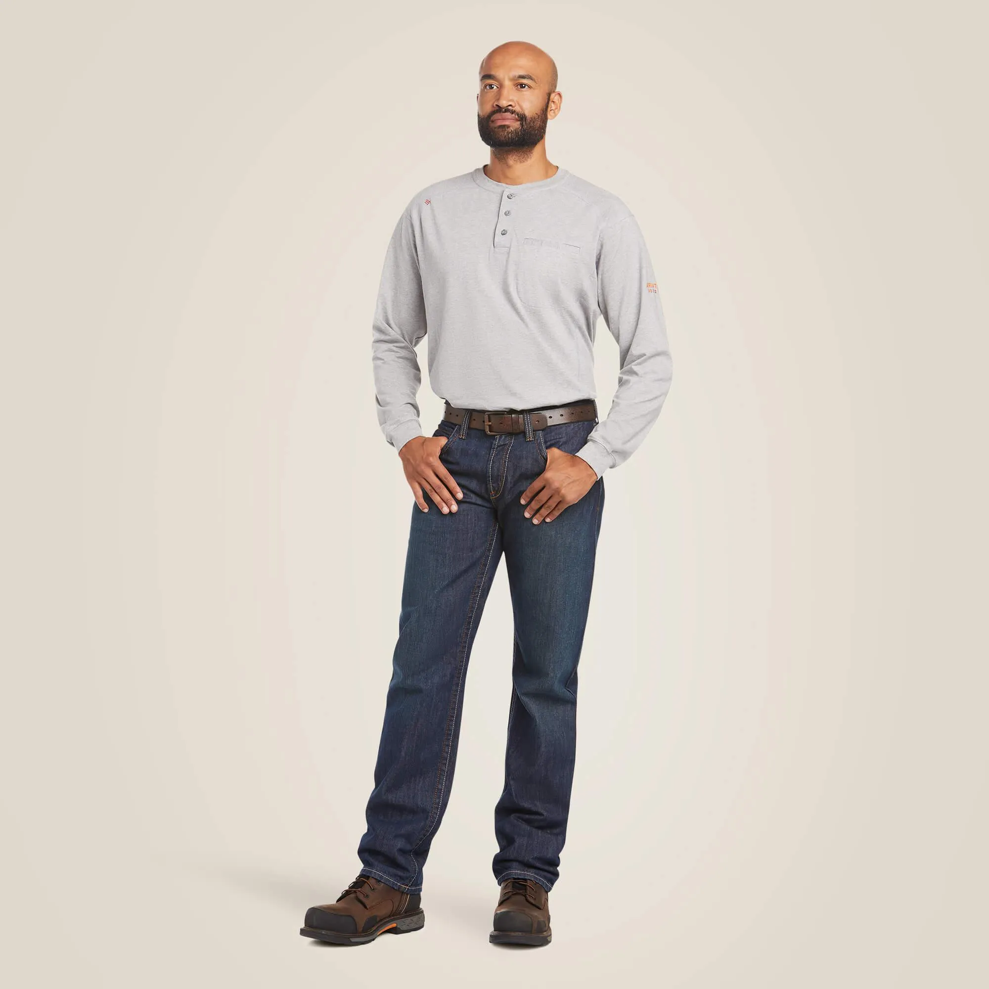 FR M3 Loose Basic Stackable Straight Leg Jean - Shale