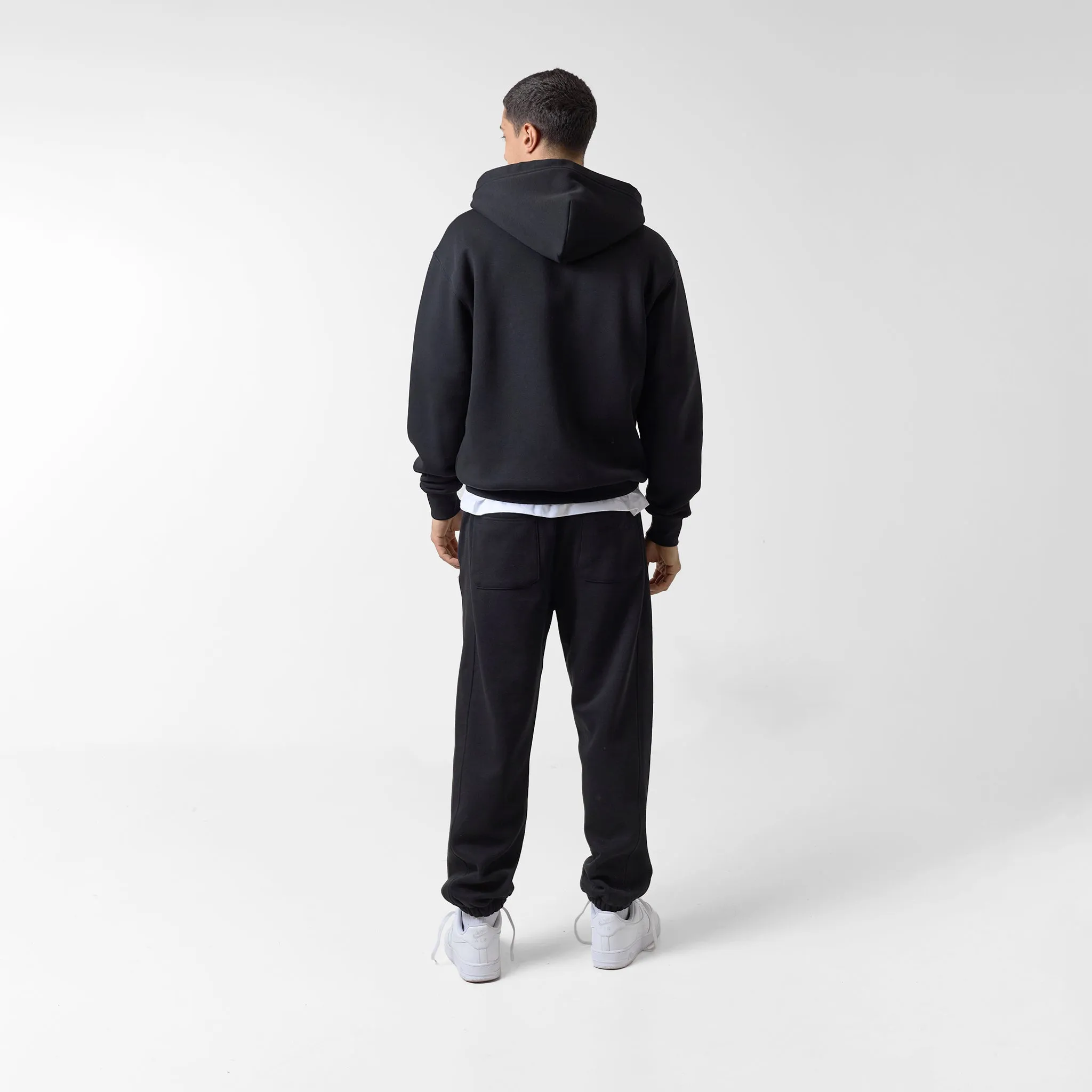 Full Zip Cuffed Tracksuit | Black