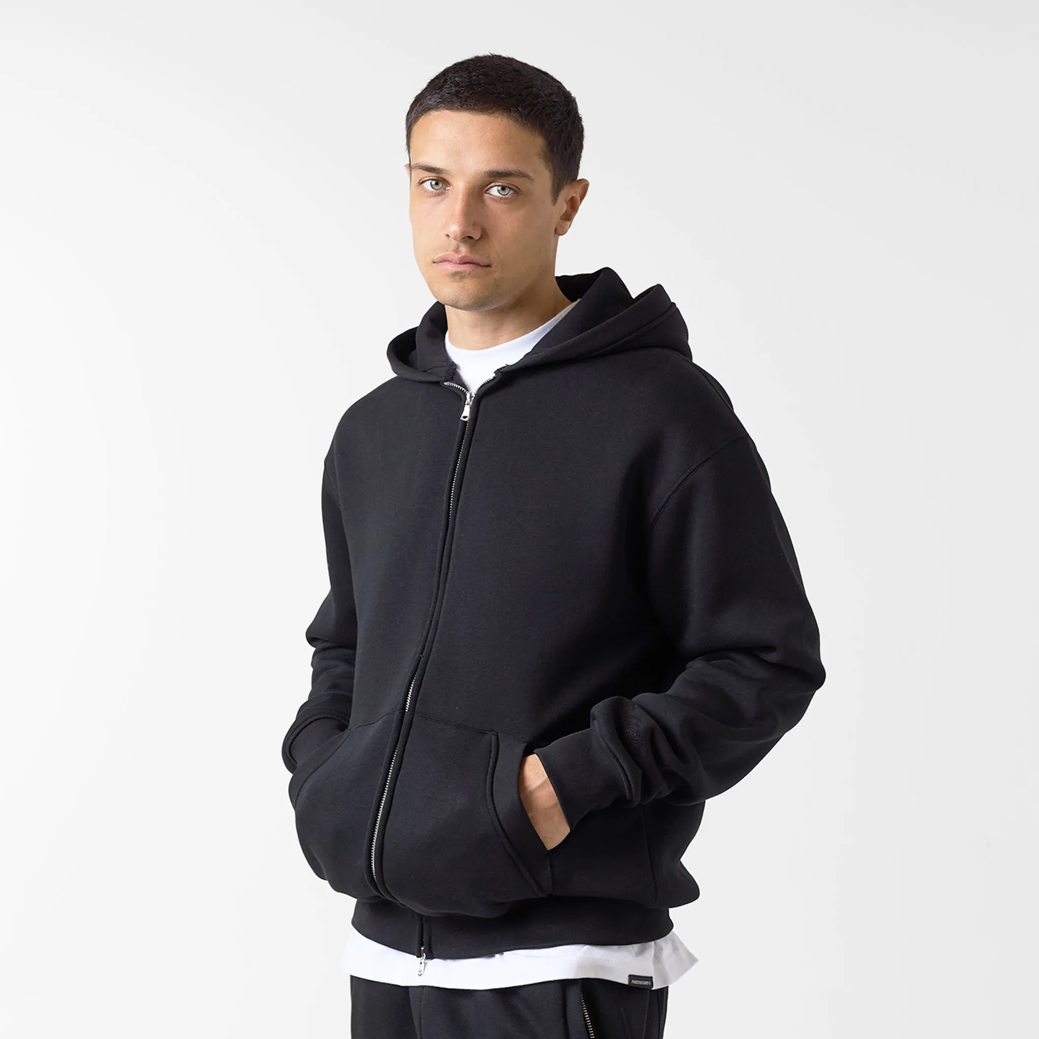 Full Zip Cuffed Tracksuit | Black