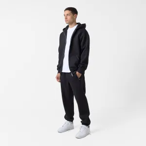 Full Zip Cuffed Tracksuit | Black
