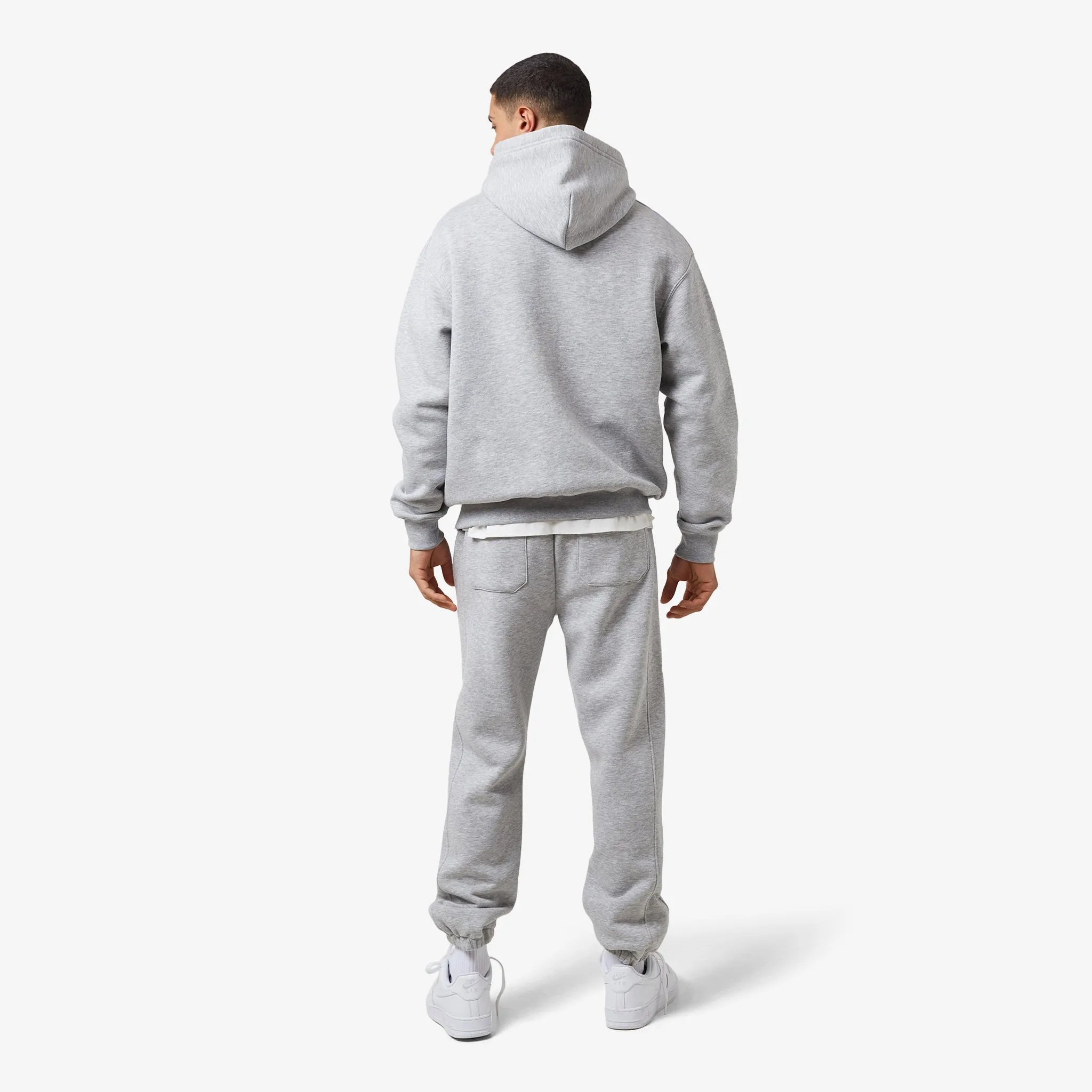 Full Zip Cuffed Tracksuit | Grey Marl