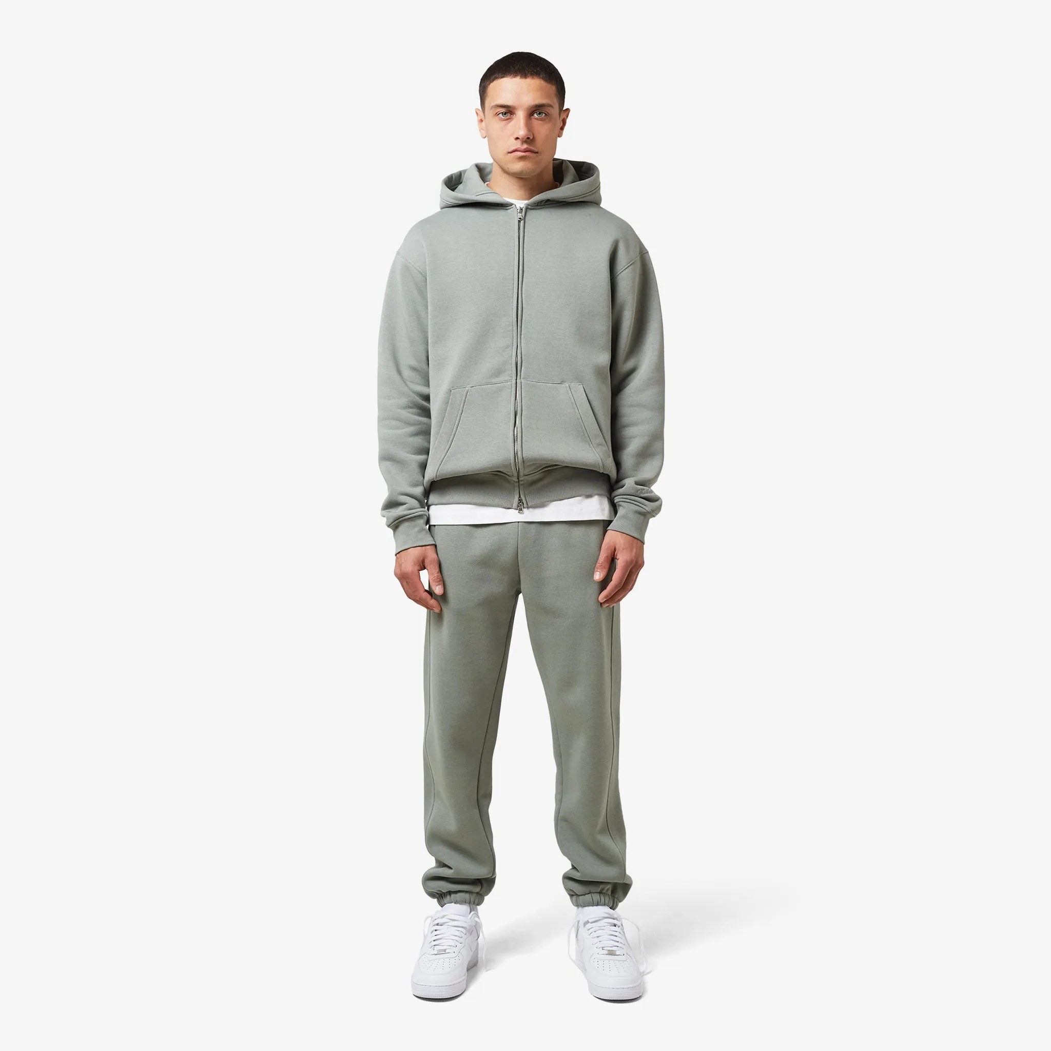 Full Zip Cuffed Tracksuit | Vintage Olive