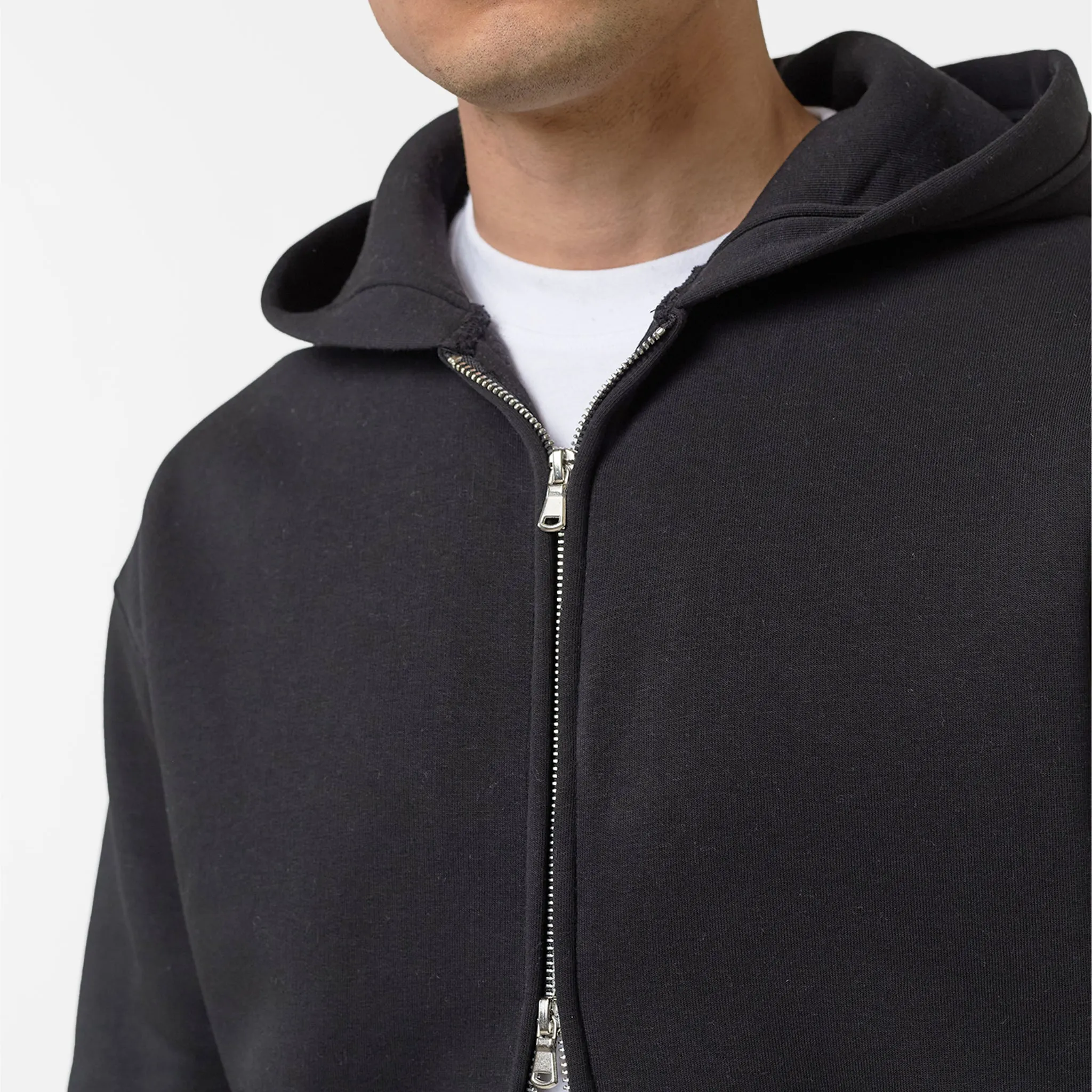 Full Zip Open Hem Tracksuit | Black