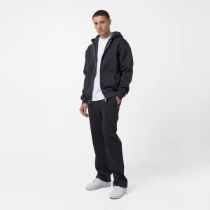 Full Zip Open Hem Tracksuit | Black