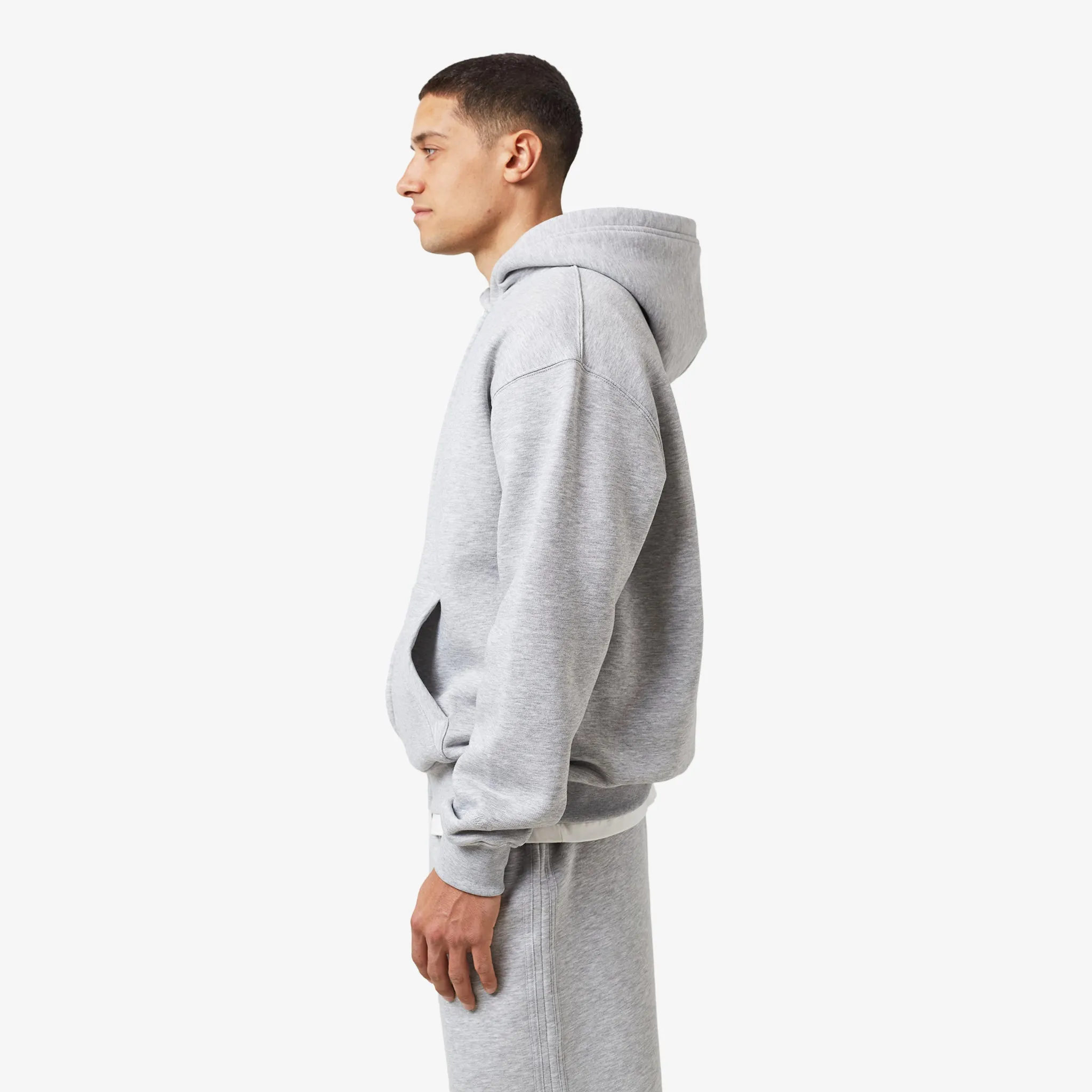 Full Zip Open Hem Tracksuit | Grey Marl