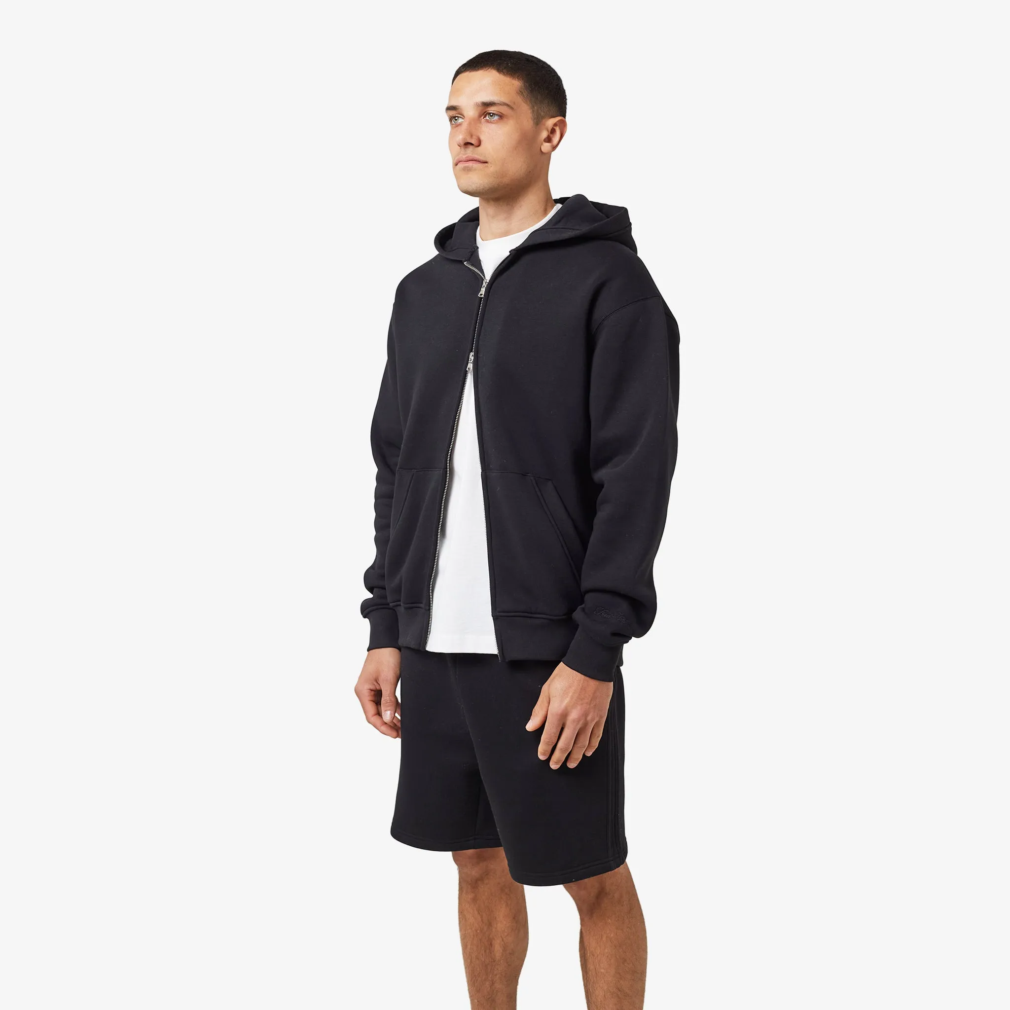 Full Zip Twinset | Black
