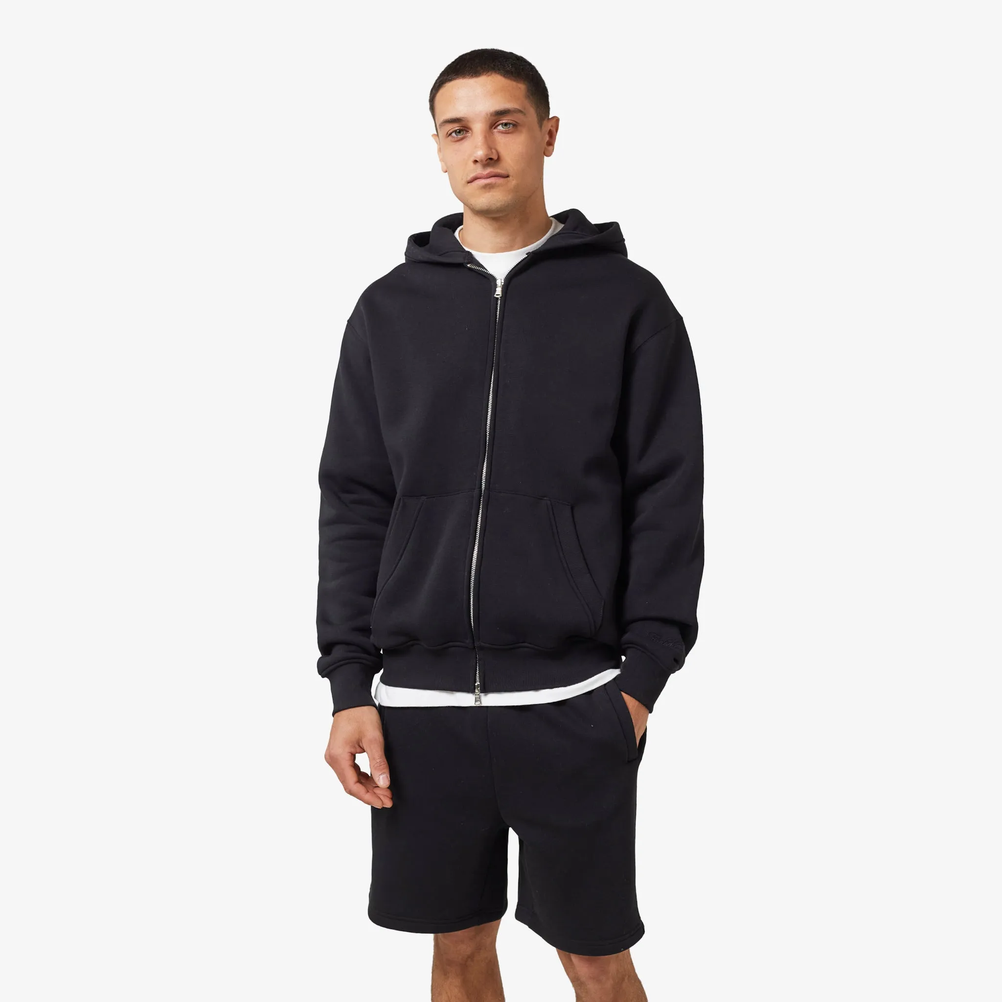 Full Zip Twinset | Black