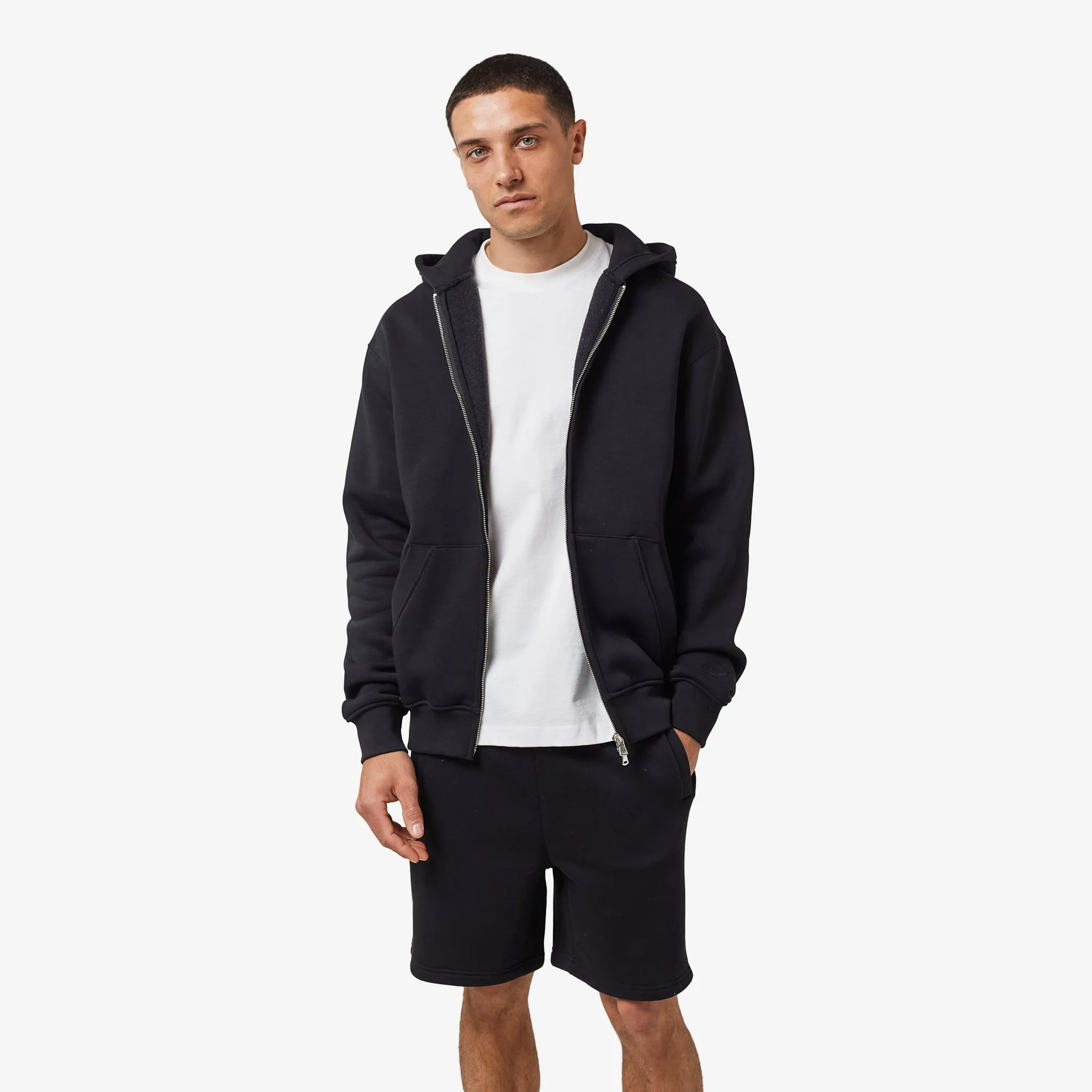 Full Zip Twinset | Black