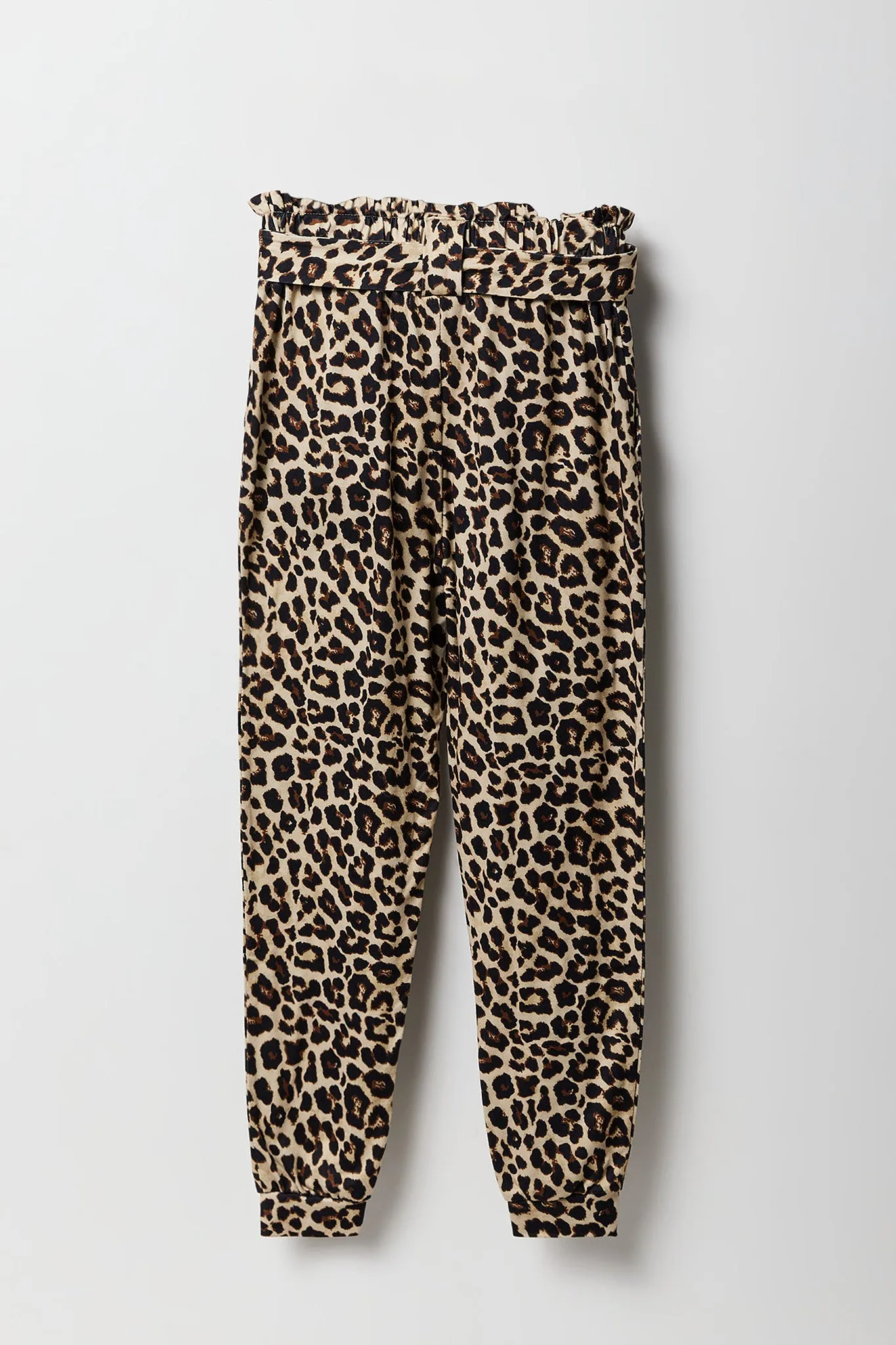 Girls Printed Soft Paperbag Jogger