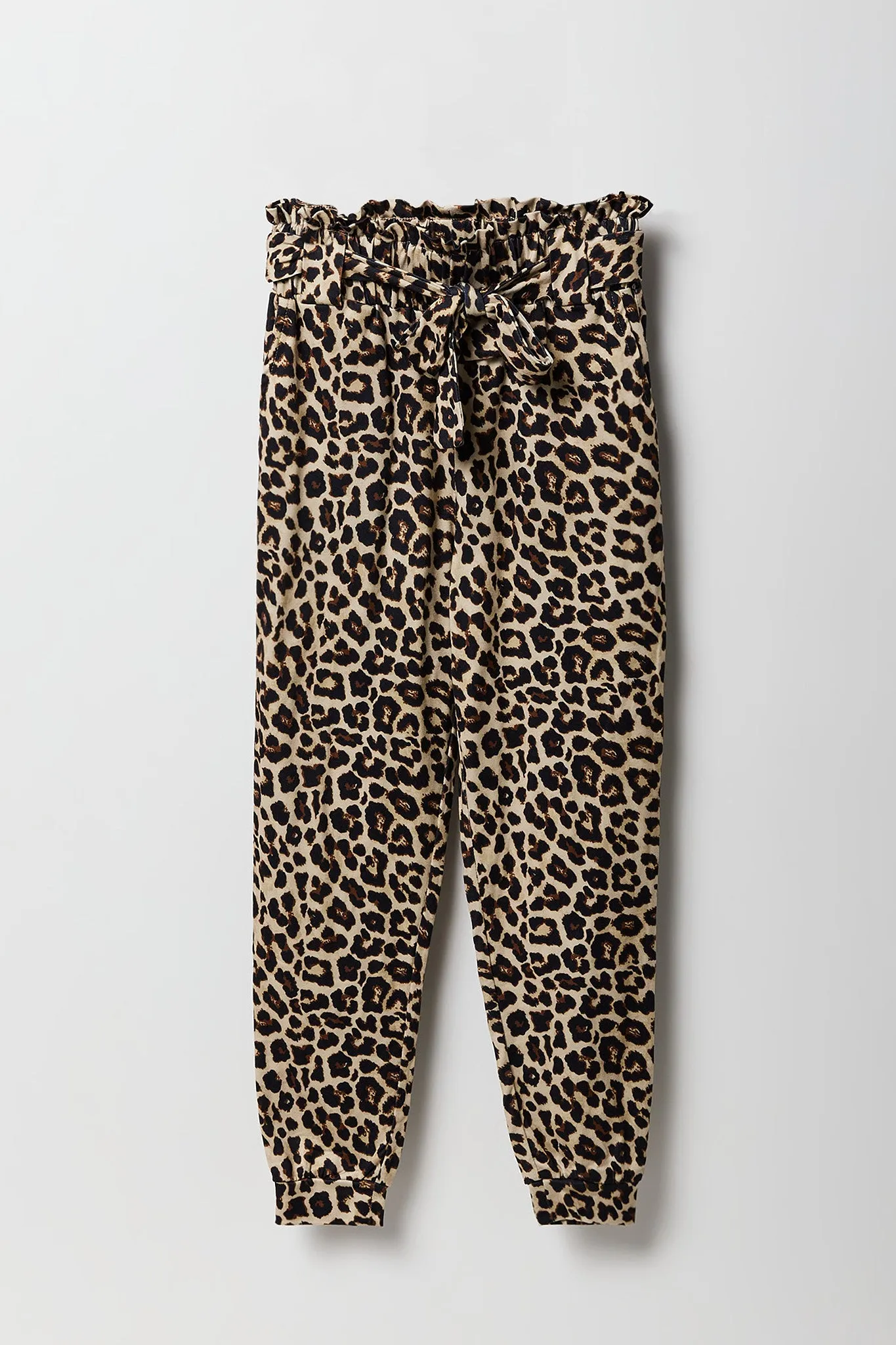 Girls Printed Soft Paperbag Jogger