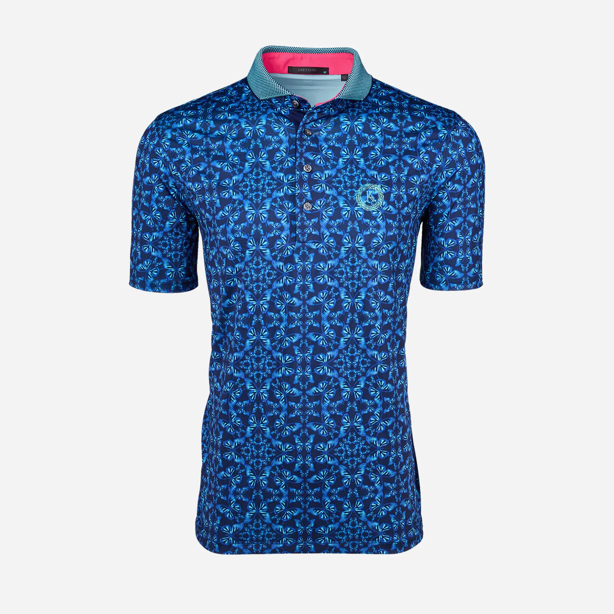 Greyson Keeneland Men's Blue Migration Polo