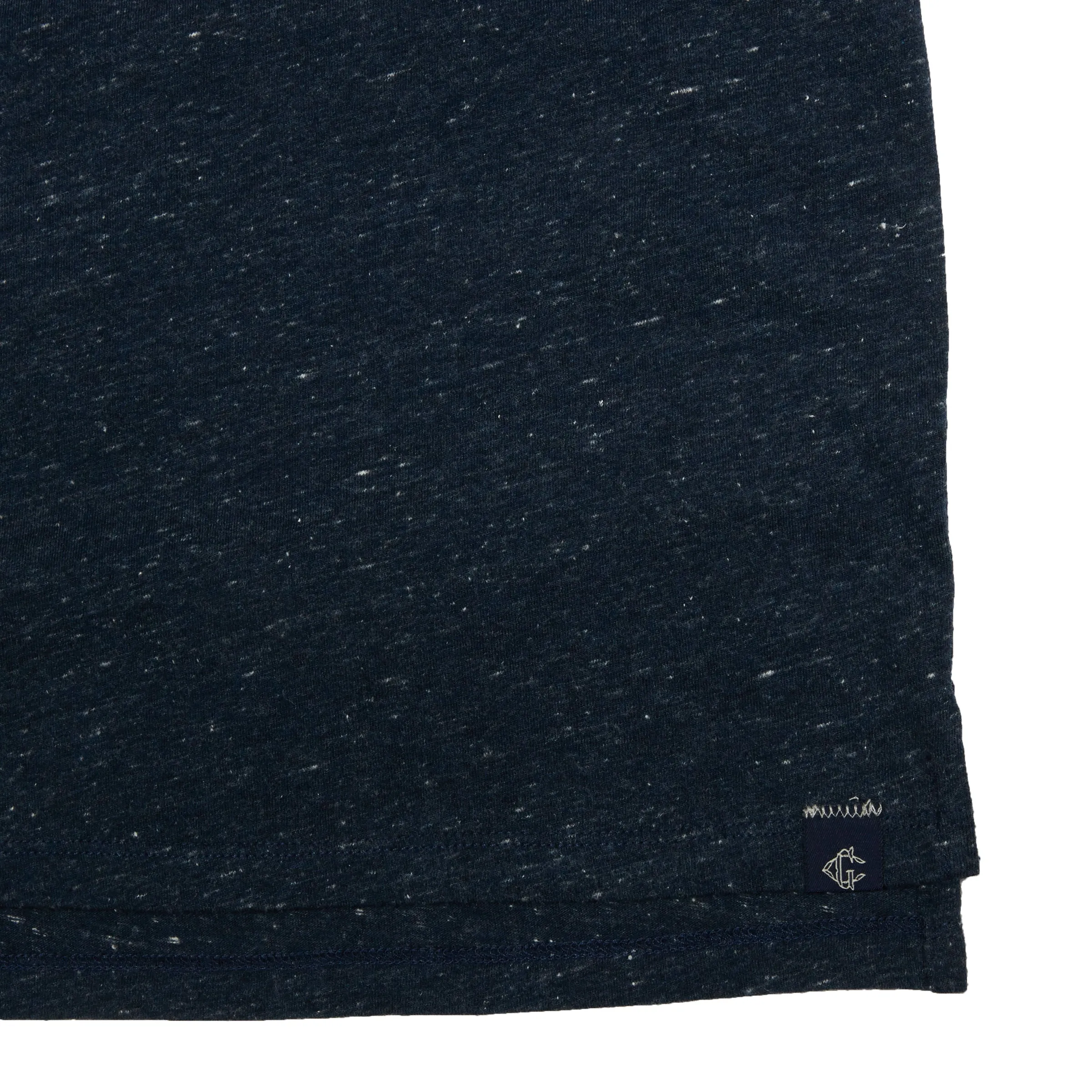 Hartford Nep Jersey Long Sleeve Polo - Dark Denim (Final Sale)*