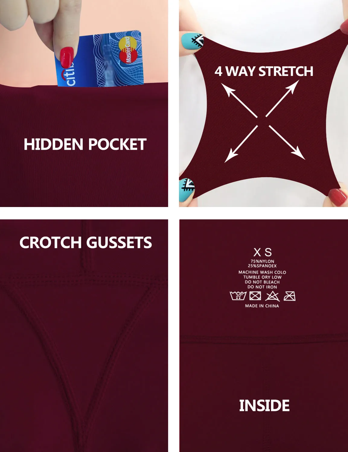 High Waist Gym Pants cherryred_Gym