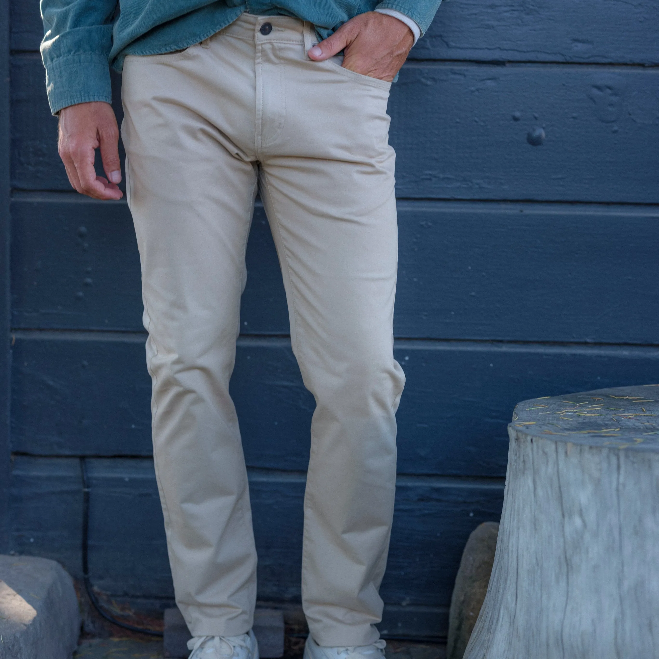 Hybrid Stretch 5 Pocket - Pebble