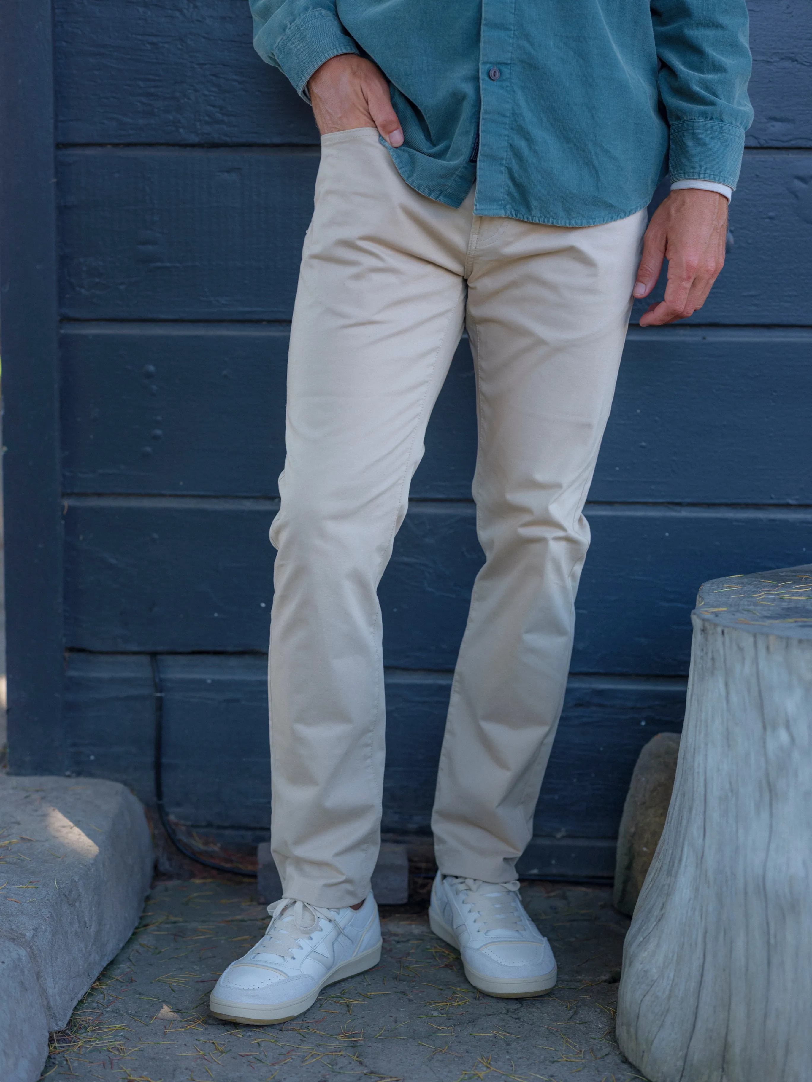 Hybrid Stretch 5 Pocket - Pebble