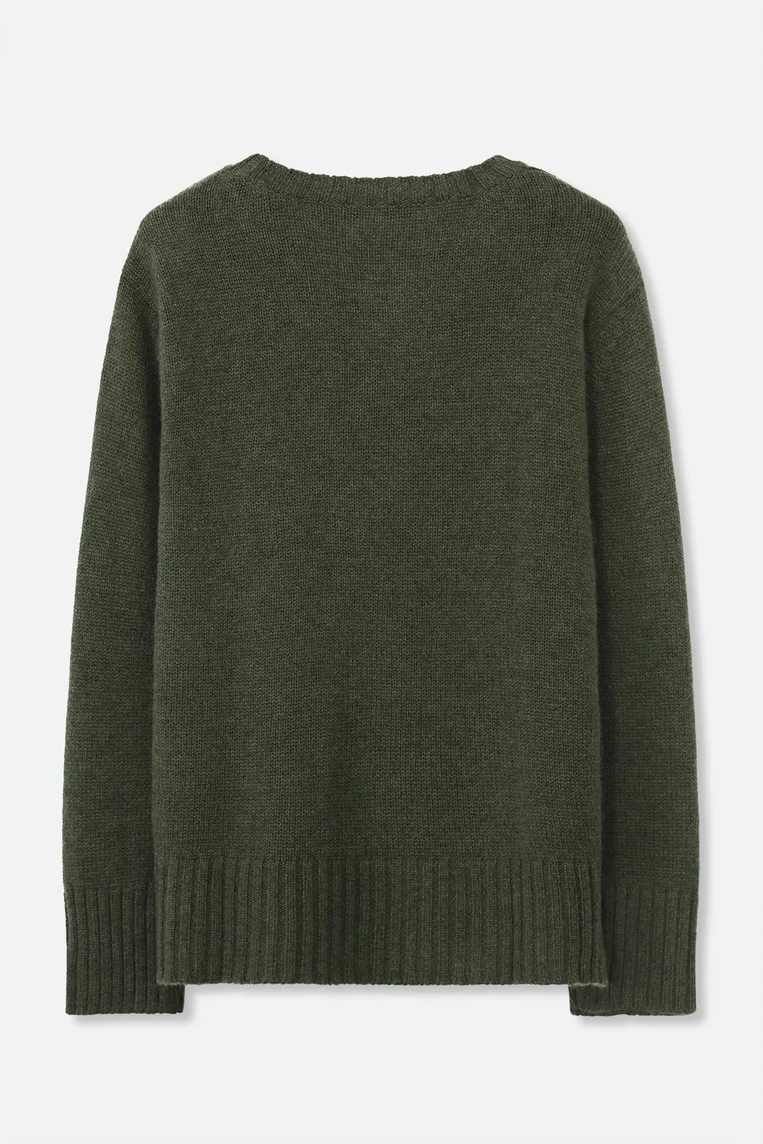 INVERNESS V NECK SWEATER IN CASHMERE MERINO 4 PLY KNIT