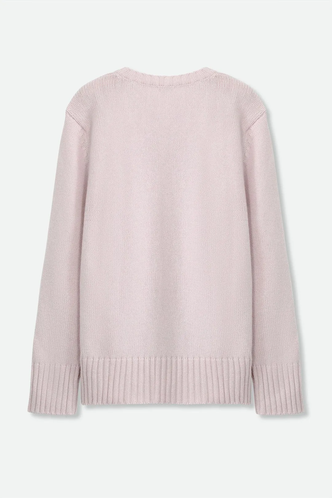 INVERNESS V NECK SWEATER IN CASHMERE MERINO 4 PLY KNIT