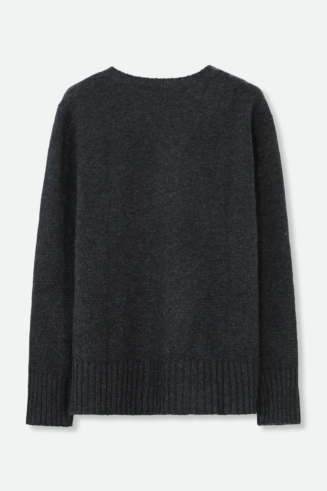 INVERNESS V NECK SWEATER IN CASHMERE MERINO 4 PLY KNIT