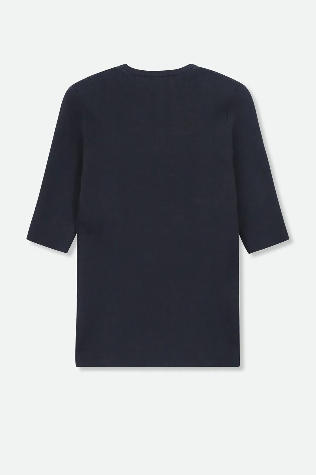 ITALIAN COTTON ELBOW SLEEVE V NECK