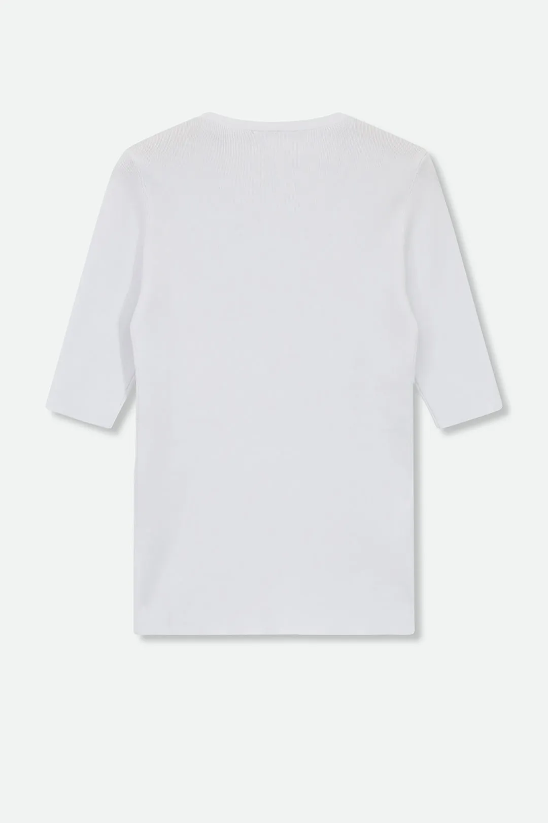 ITALIAN COTTON ELBOW SLEEVE V NECK