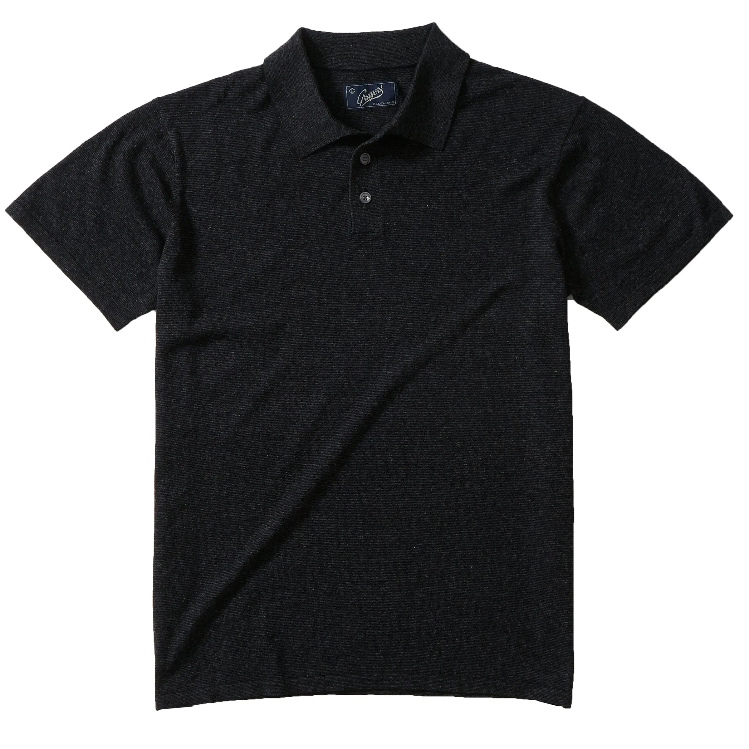 James Featherweight Sweater Polo - Charcoal