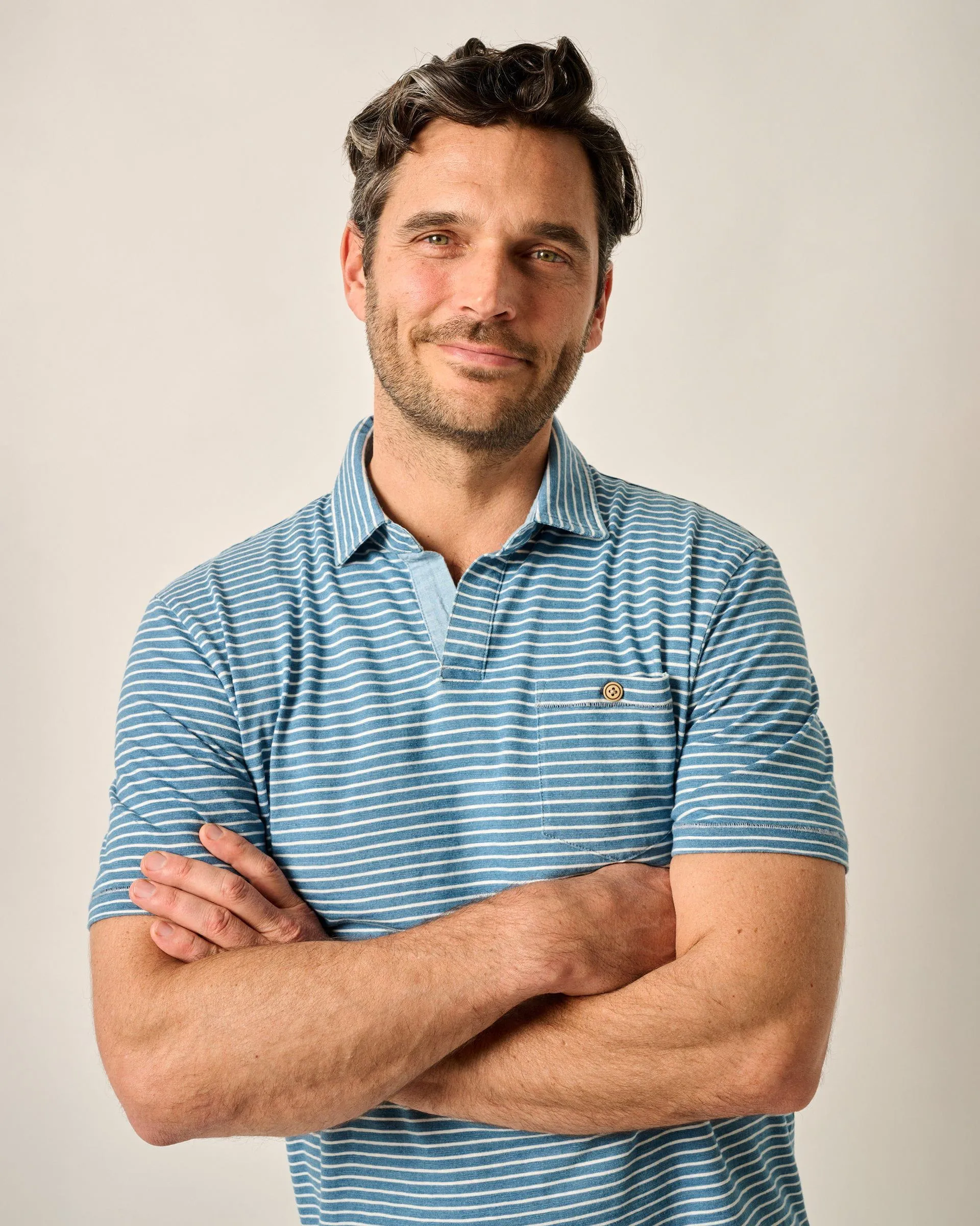 Johnny Collar Cotton Polo - Brandt