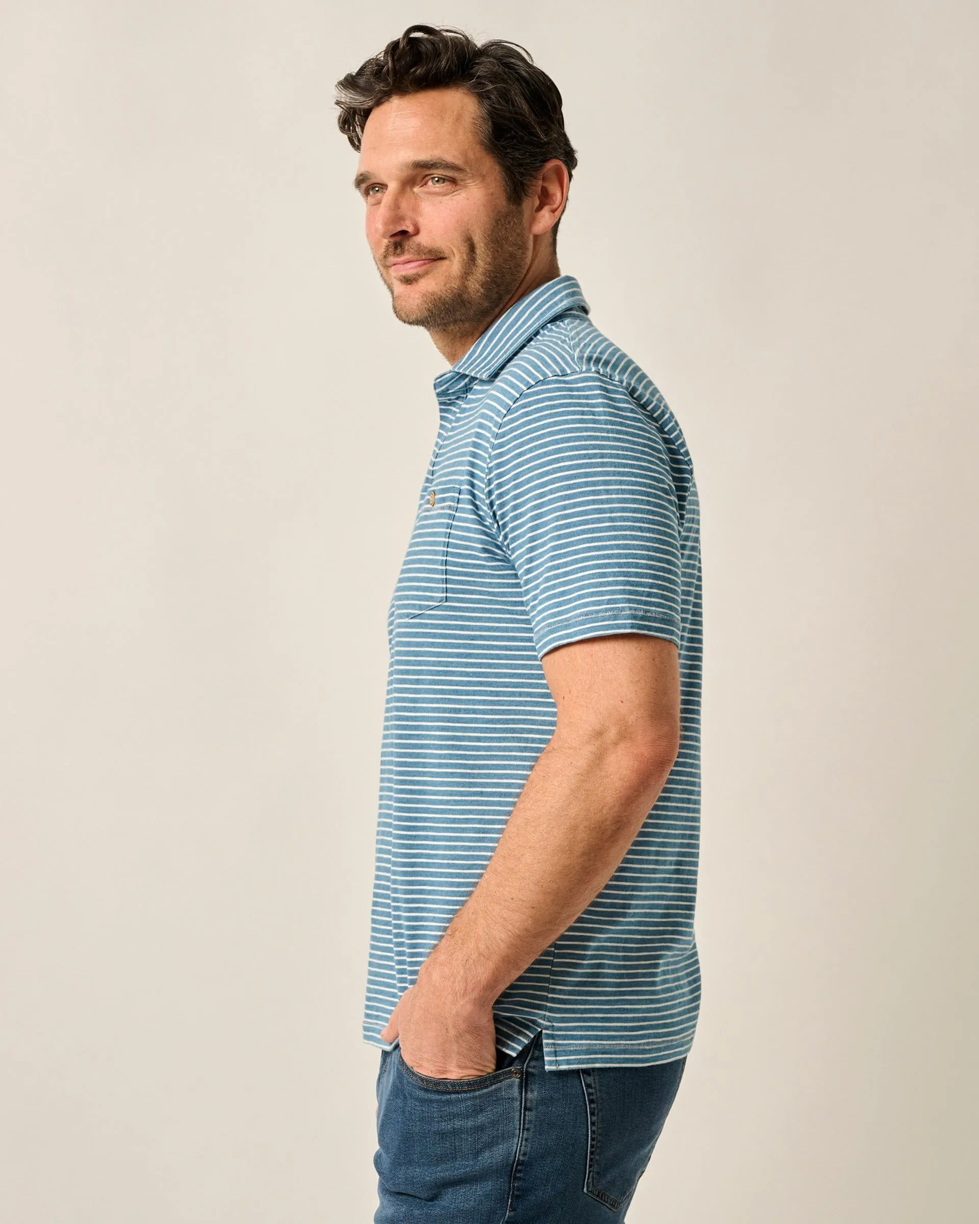 Johnny Collar Cotton Polo - Brandt