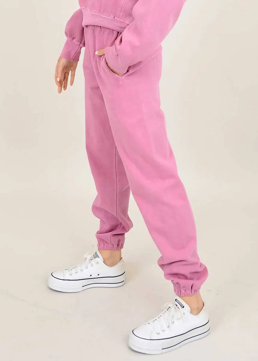 Josie Fleece Jogger - Dusty Rose