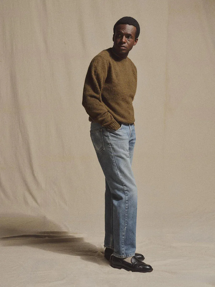J.PRESS X BUCK MASON SHAGGY DOG SWEATER - DARK OLIVE