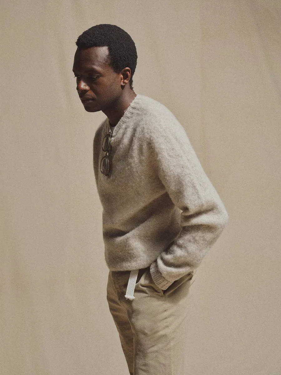 J.PRESS X BUCK MASON SHAGGY DOG SWEATER - NATURAL