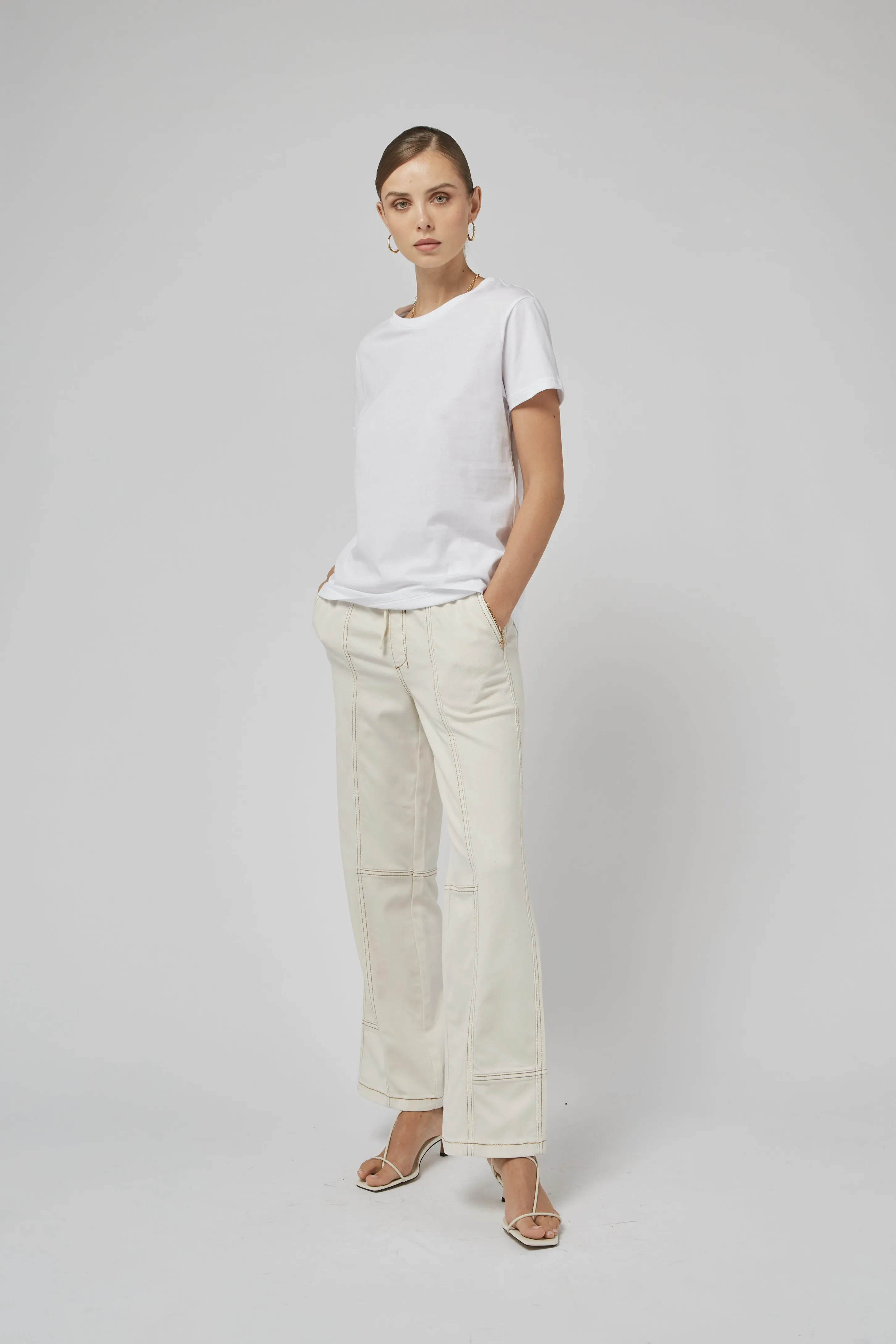 Kara Cream Tencel Pants
