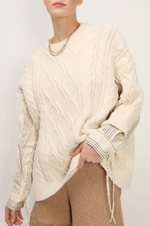 Kathy Shirt Combo Knit Pullover