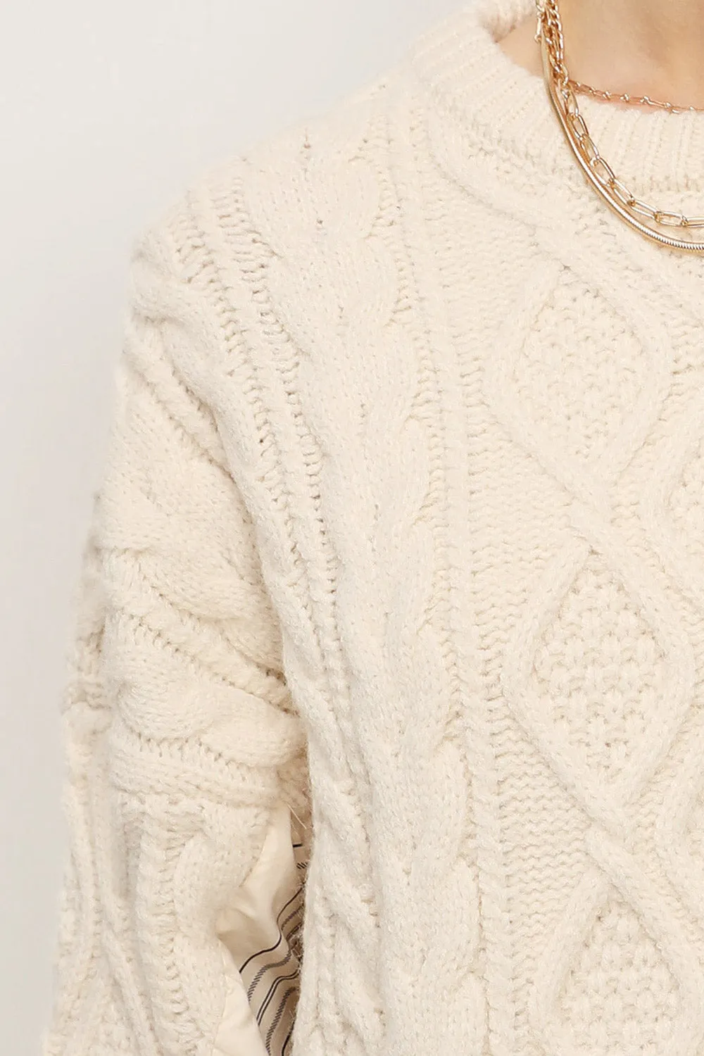 Kathy Shirt Combo Knit Pullover