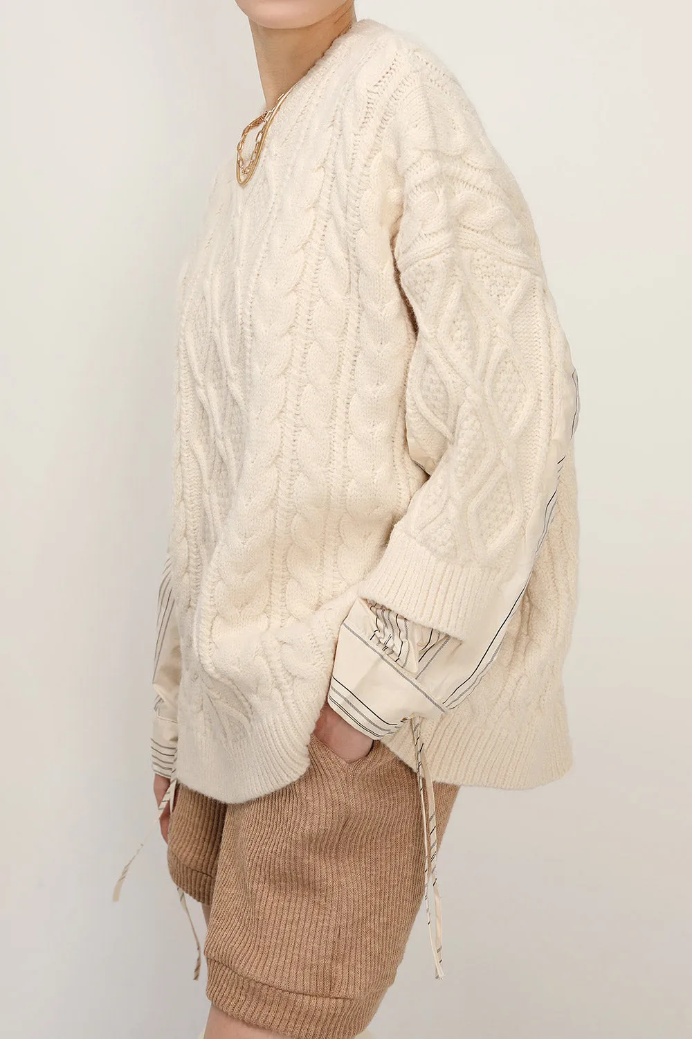 Kathy Shirt Combo Knit Pullover