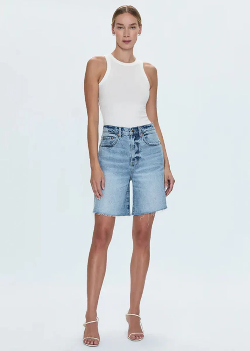 Kaylee High-Rise Pinched Loose Straight Short - Boulder