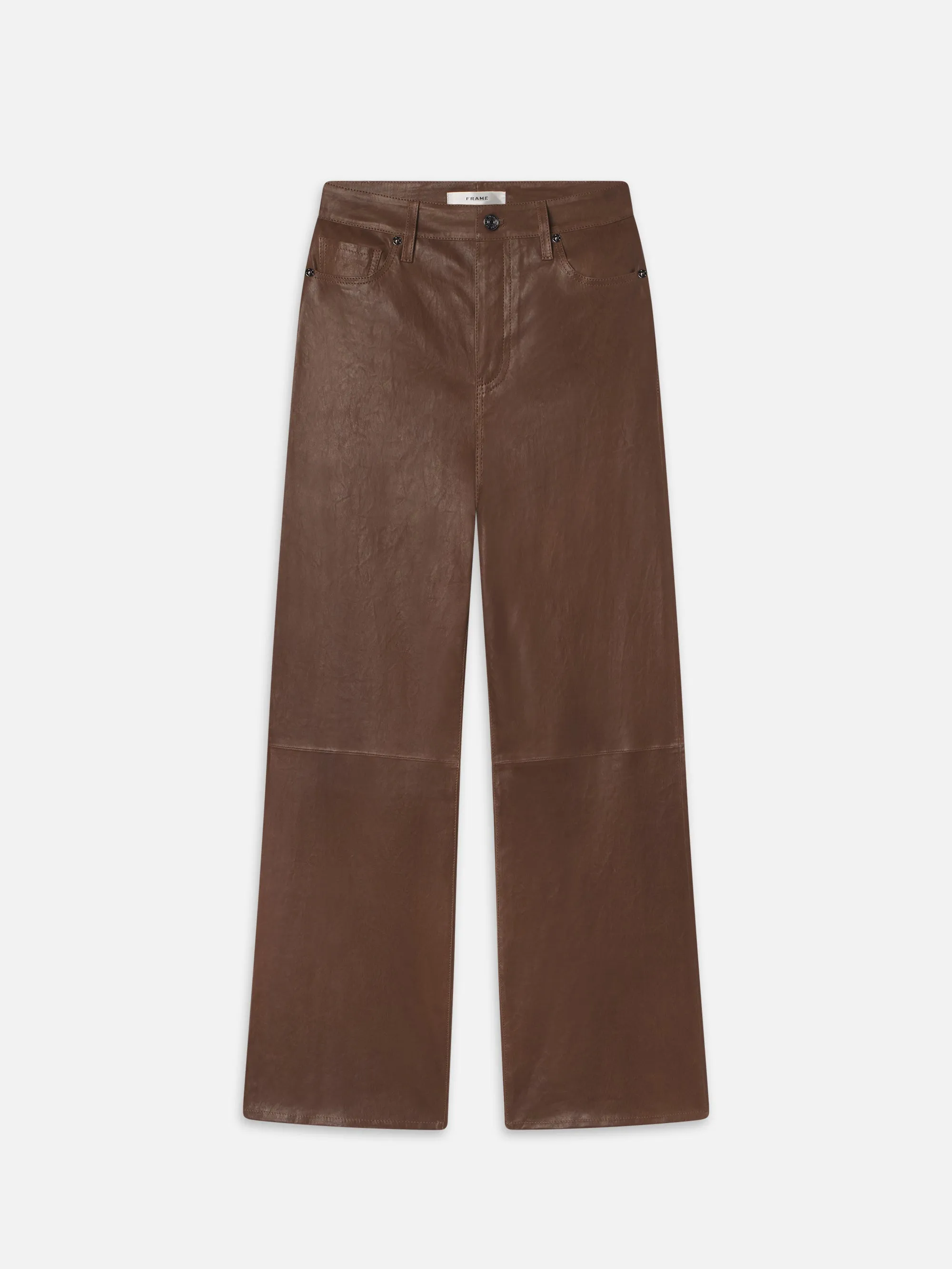 Le Slim Palazzo Leather -- Bark