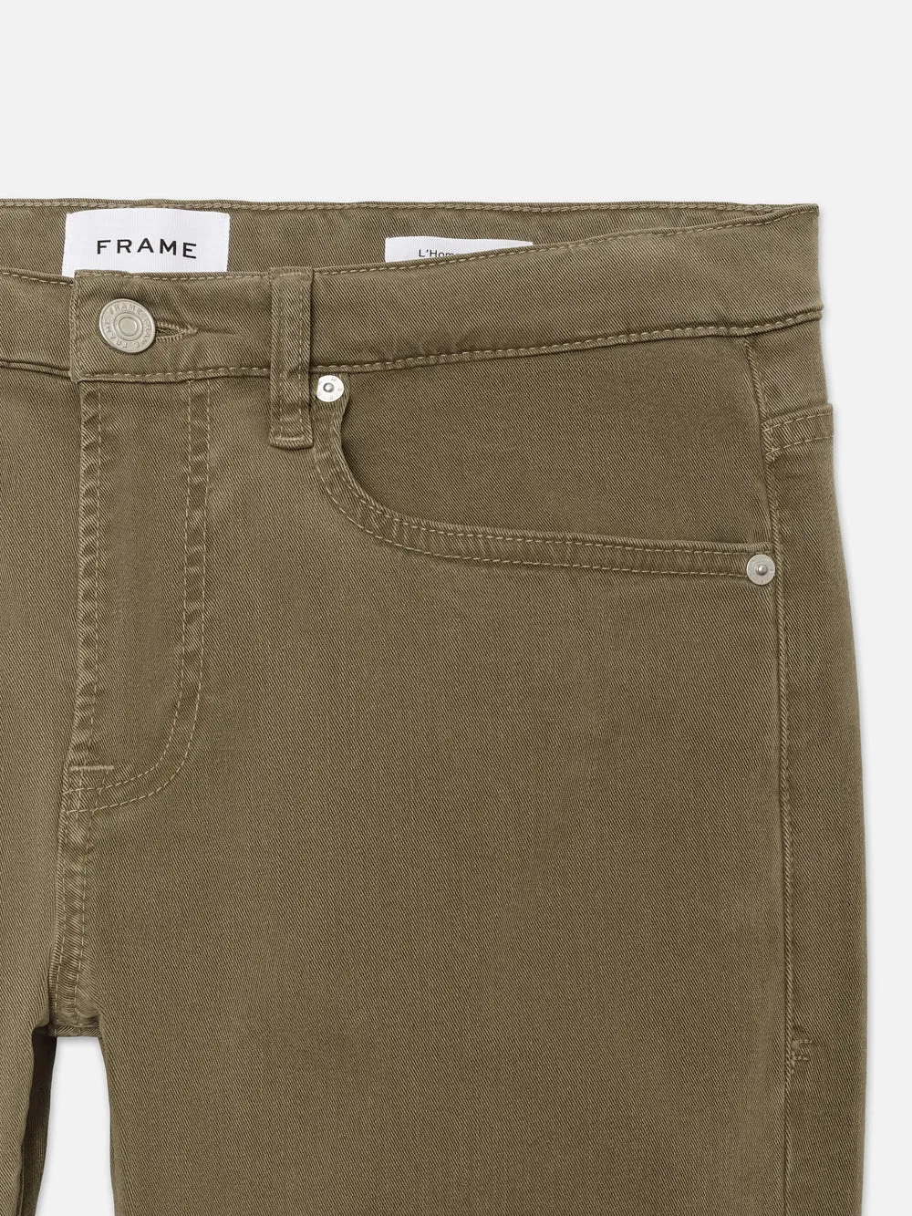 L'Homme Slim Brushed Twill -- Bay Leaves