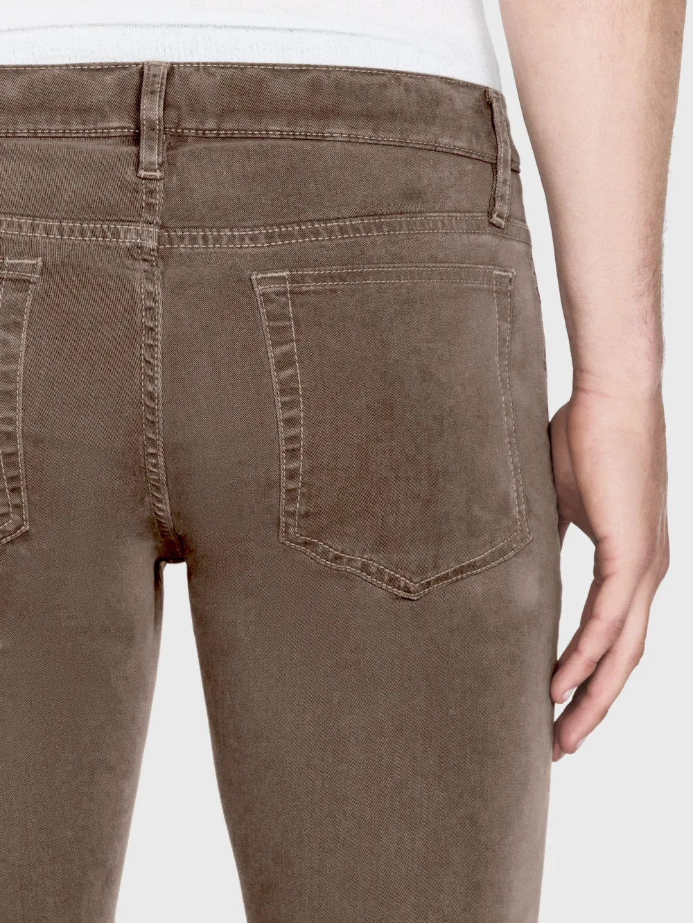 L'Homme Slim Brushed Twill -- Dusty Grey