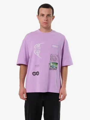 Lighten Up Box Fit Oversize Short Tee - Sheer Lilac
