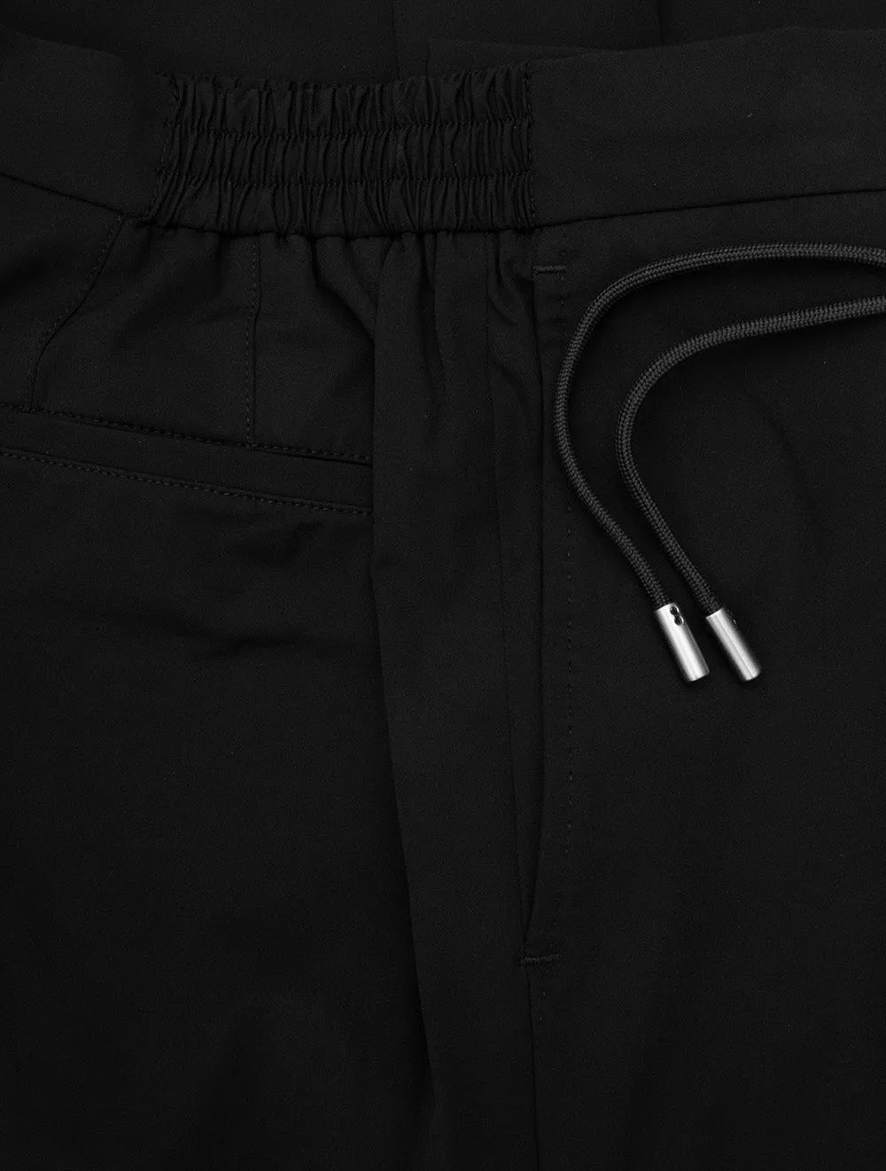 Louis Copeland Drawstring Tech Trousers Black